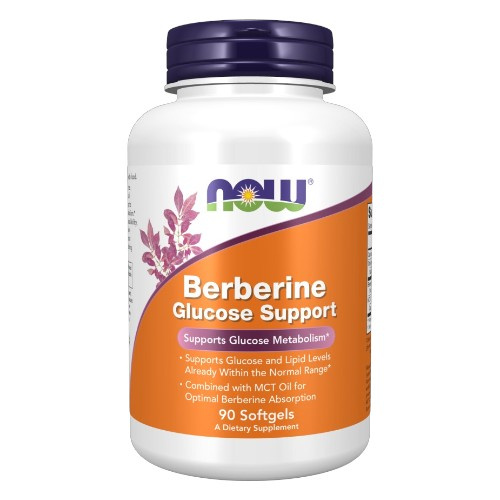 NOW Foods Berberine Glucose Support - 90 kapsułek żelowych