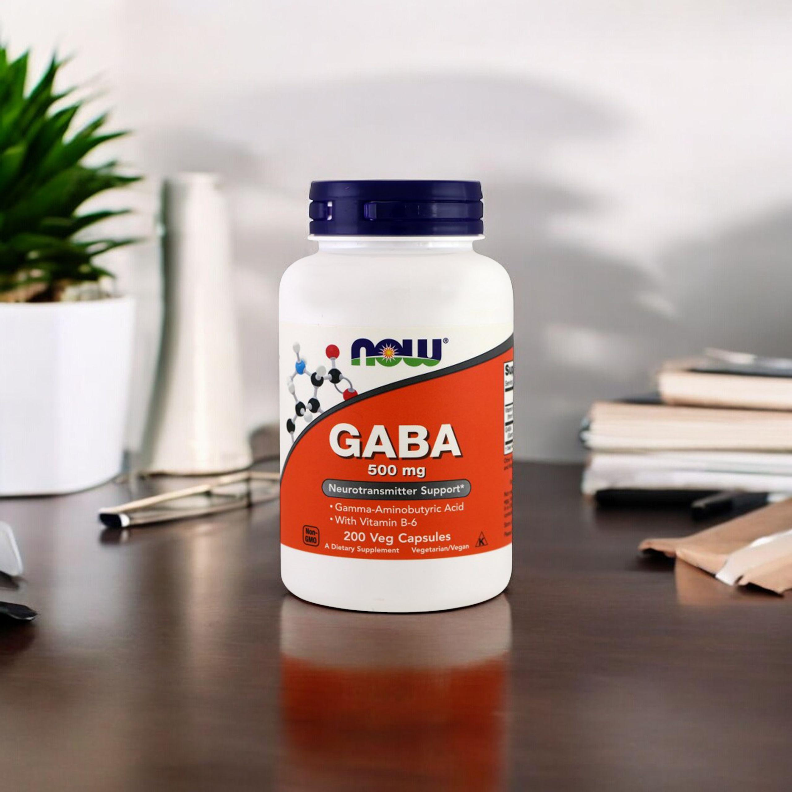 NOW GABA 500mg with B6 - 2x 200vcaps