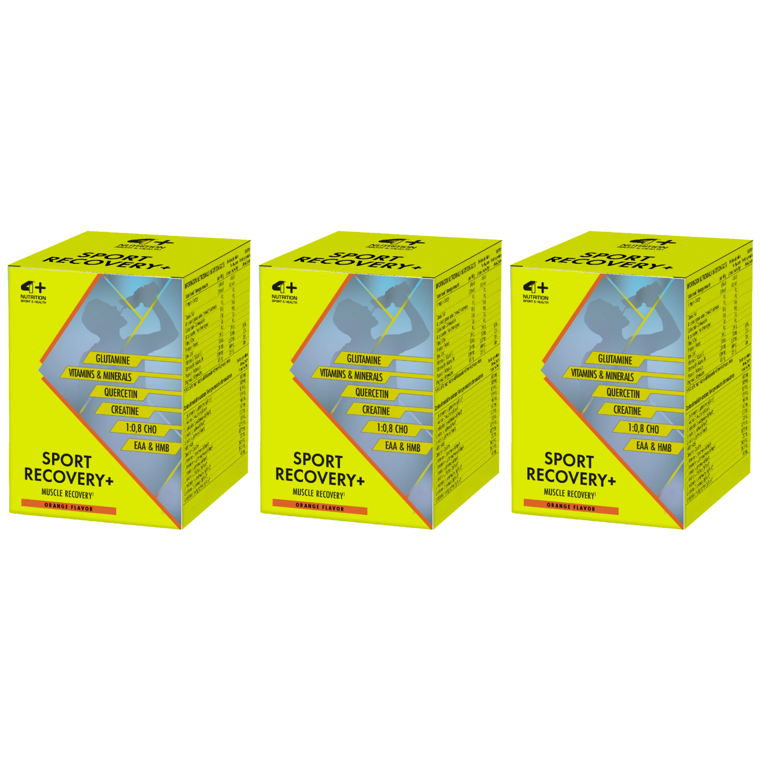 4+ NUTRITION - Sport Recovery+ - 3x 600g - Orange