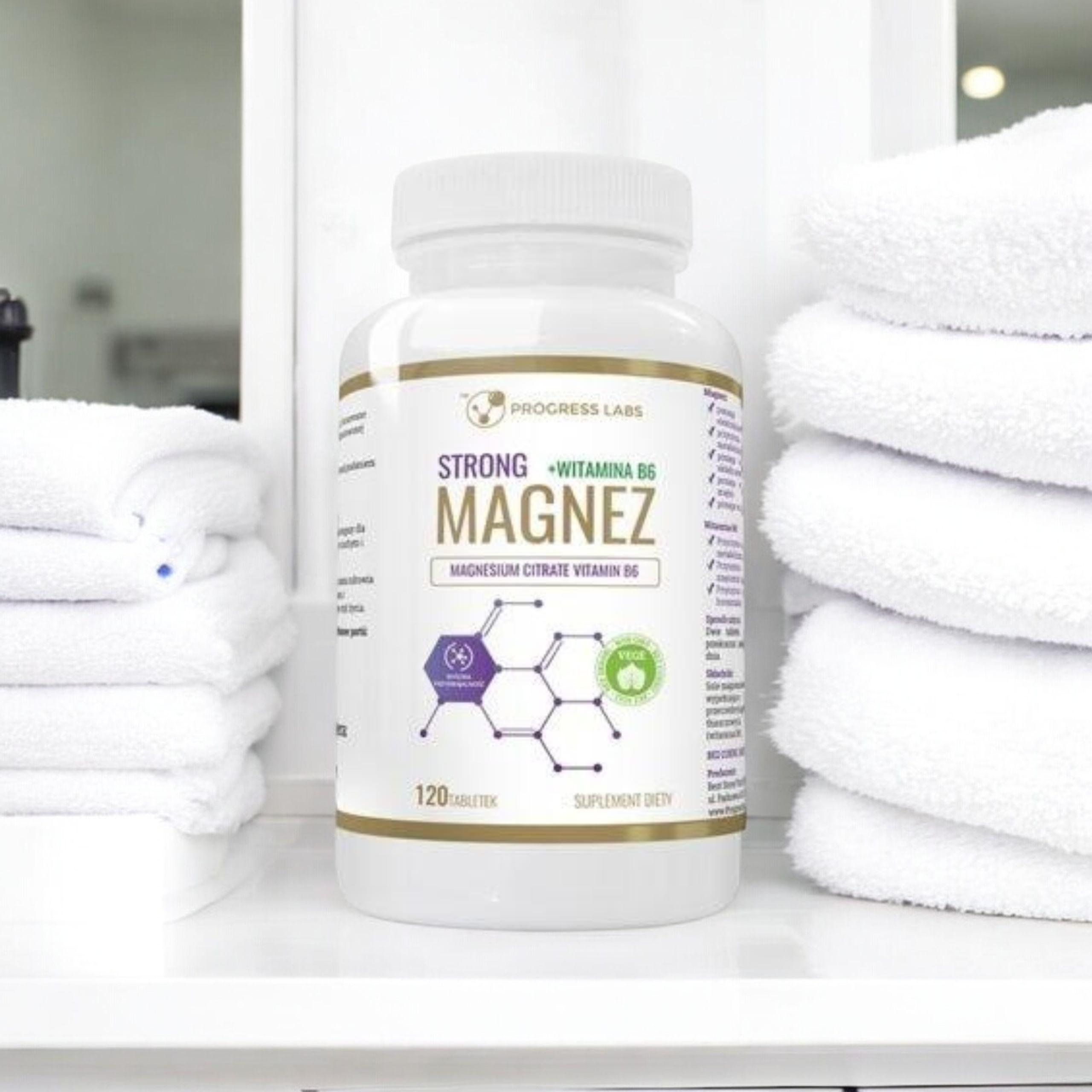 PROGRESS LABS - Magnez Strong + Witamina B6 350mg - 120tabs.