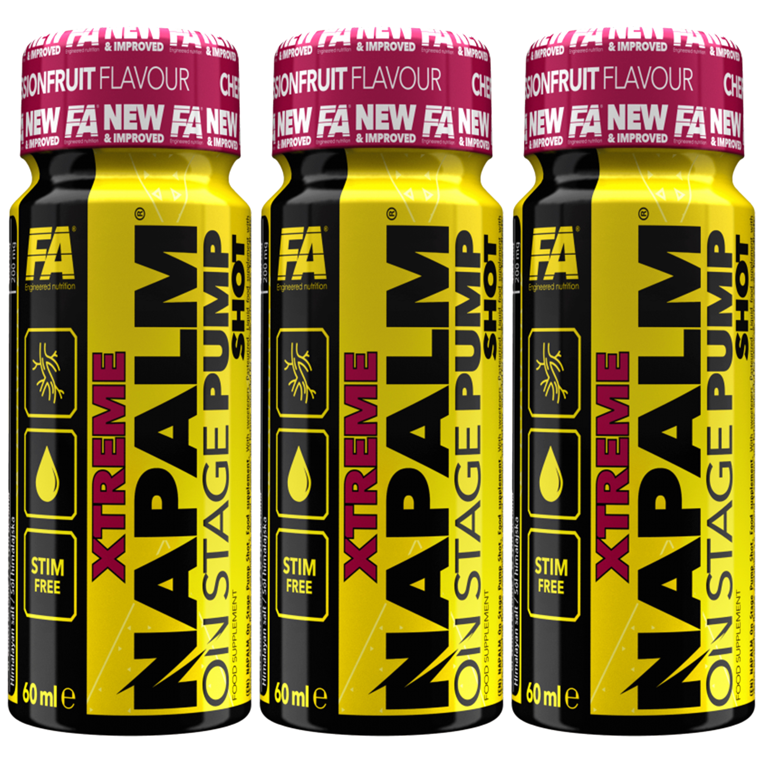 FITNESS AUTHORITY Xtreme Napalm On Stage Pump Shot SF - 3x 60ml