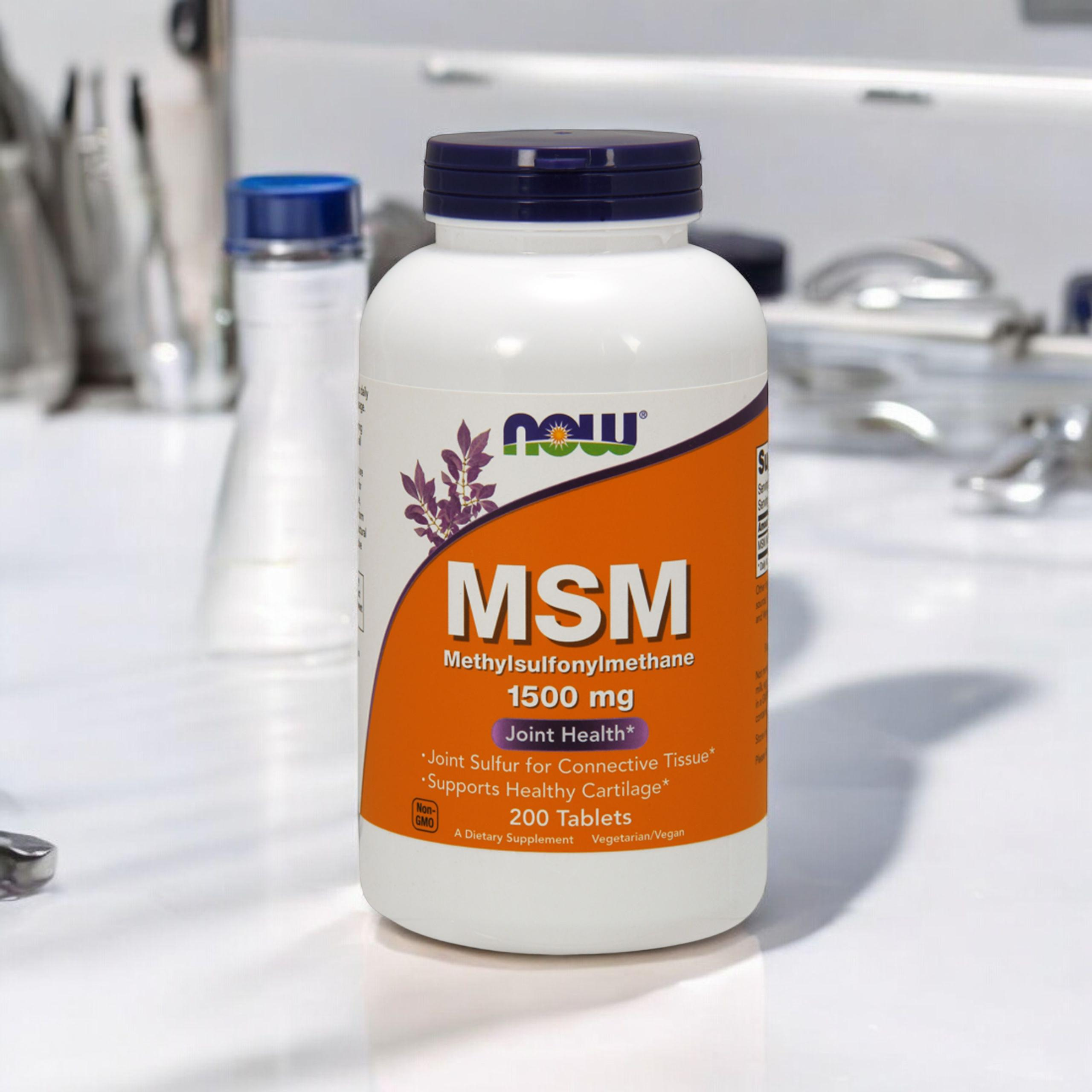NOW MSM 1500mg - 3x 200tabs