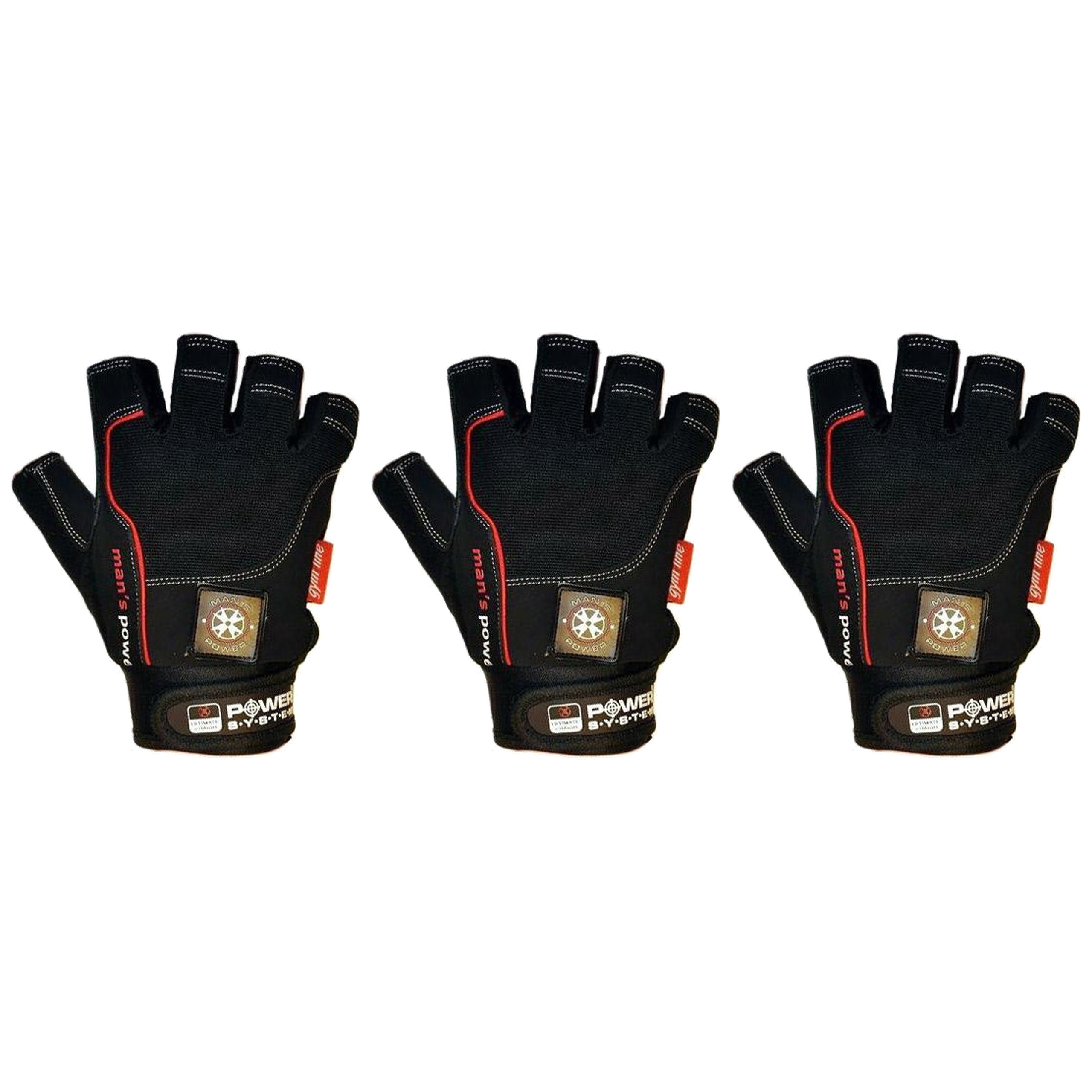 POWER SYSTEM - Rękawice - M - 3x Black