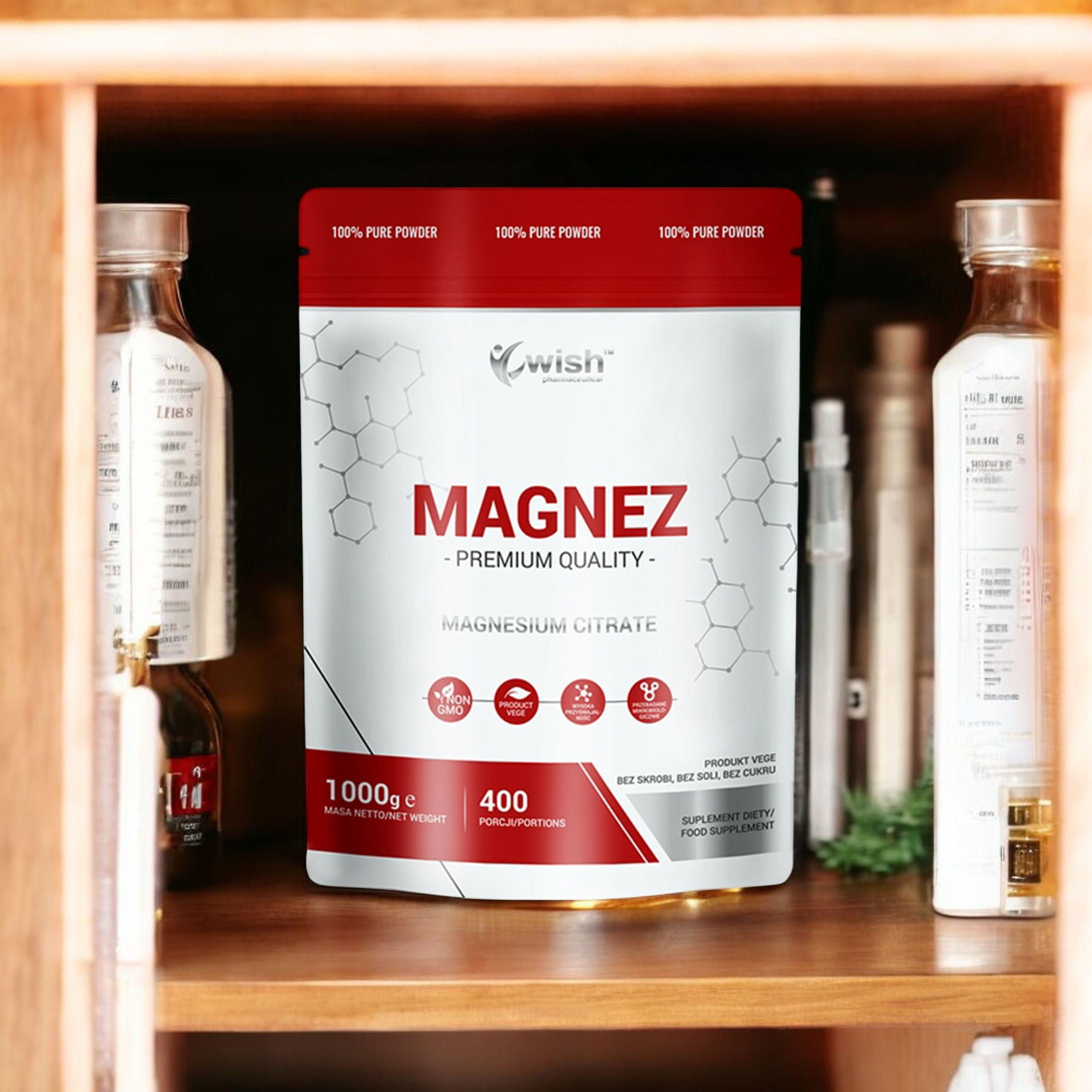 WISH Pharmaceutical Cytrynian Magnezu - 3x 1000g