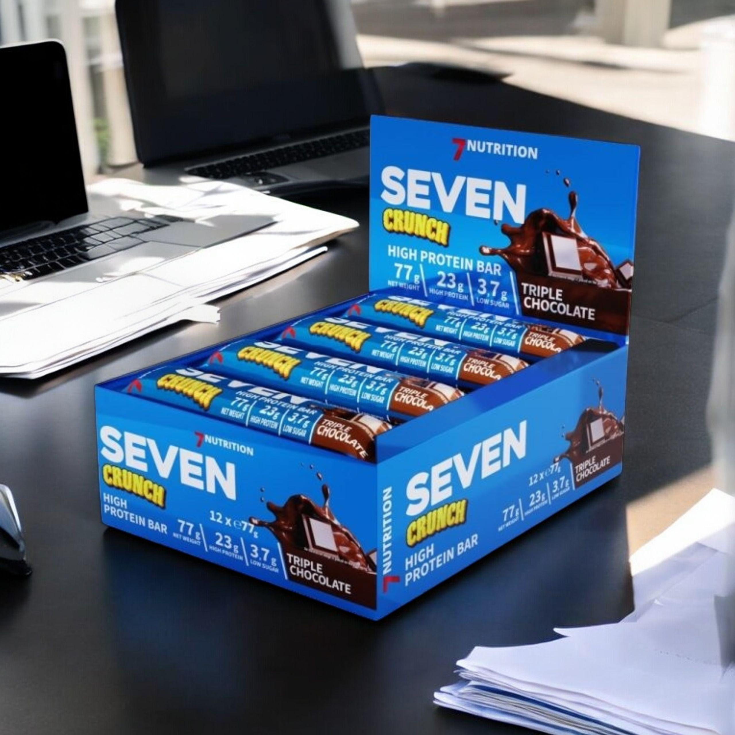 7 NUTRITION - Seven Crunch HP Bar - 12x 2x 77g - Triple Chocolate