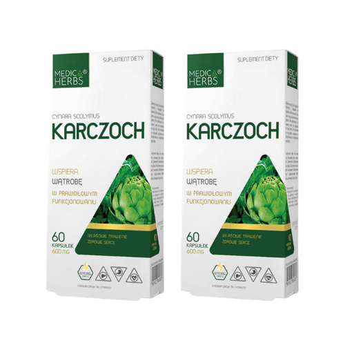 MEDICA HERBS - Karczoch 600mg - 2x 60caps.