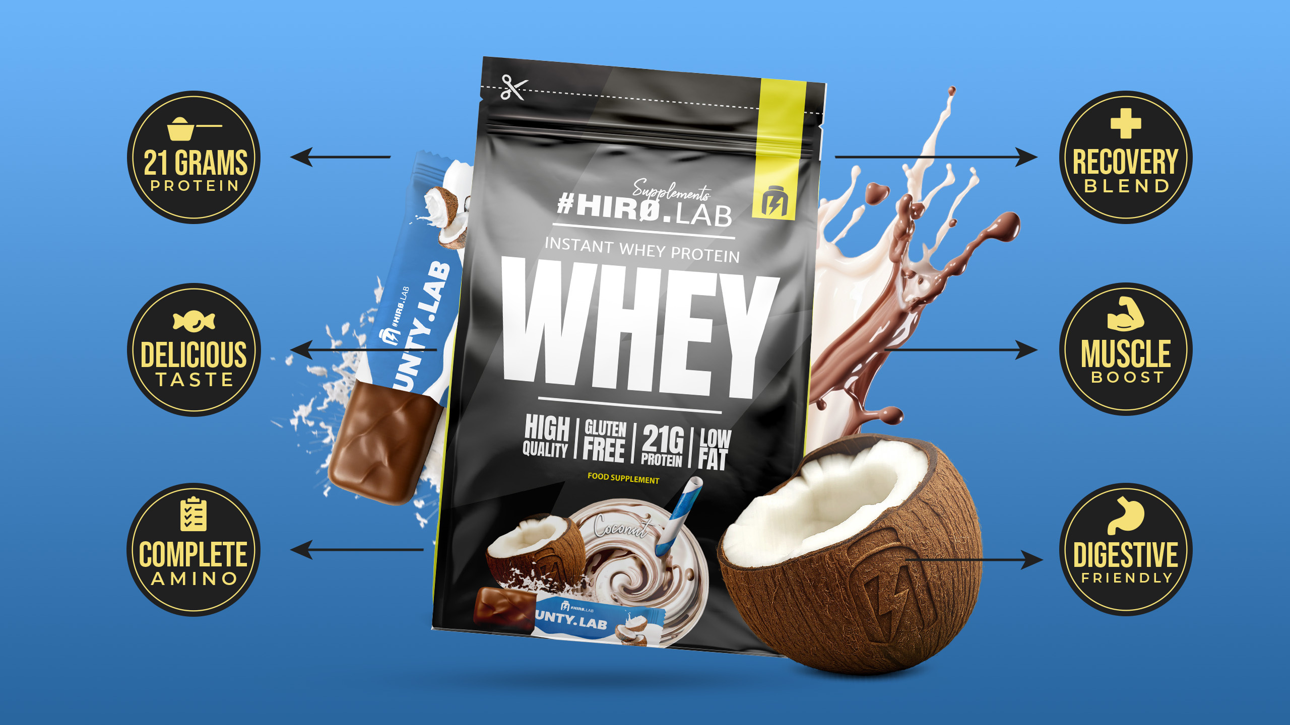 HIRO.LAB - Instant Whey Protein - 2x 750g