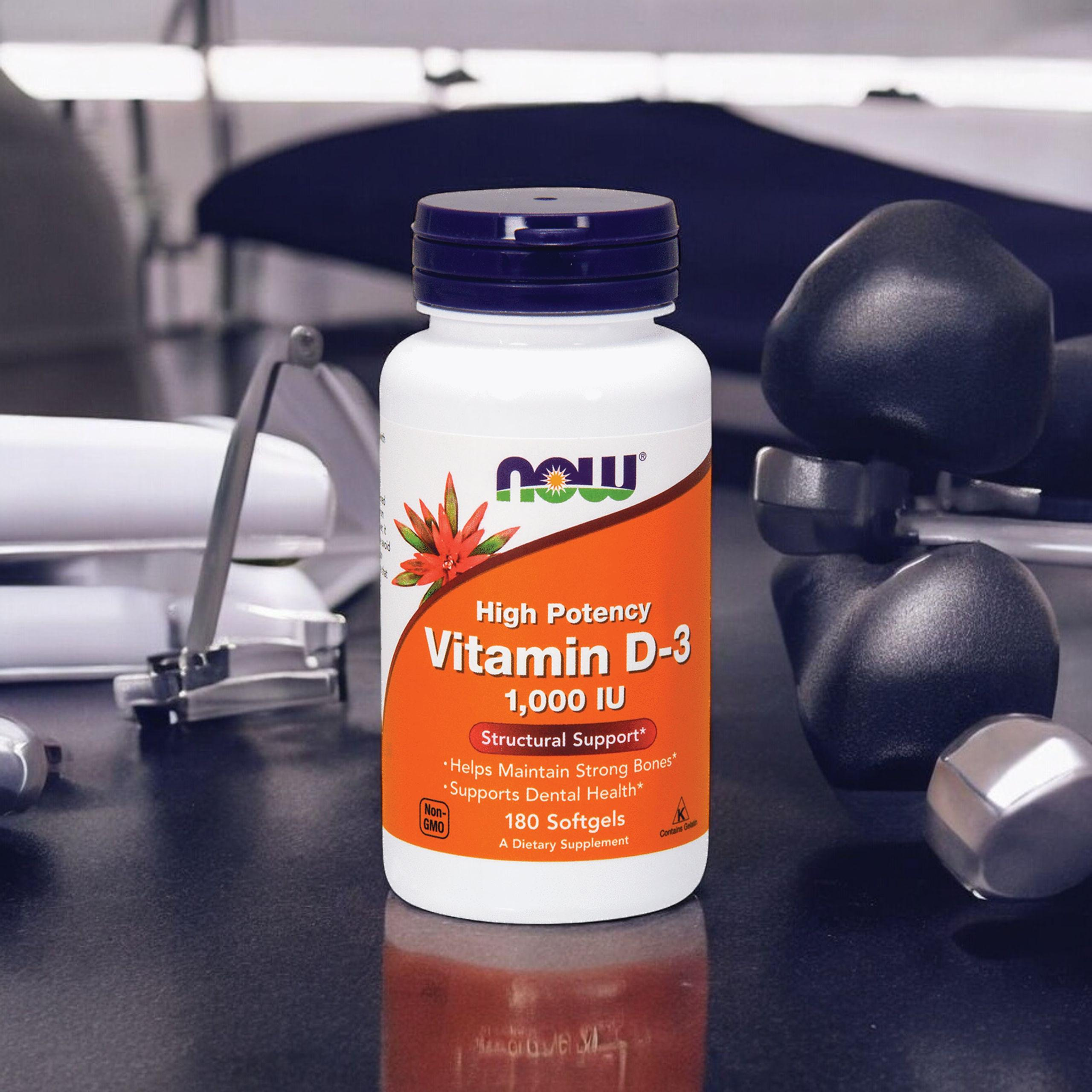 NOW Vitamin D3 1000IU - 2x 180 softgels