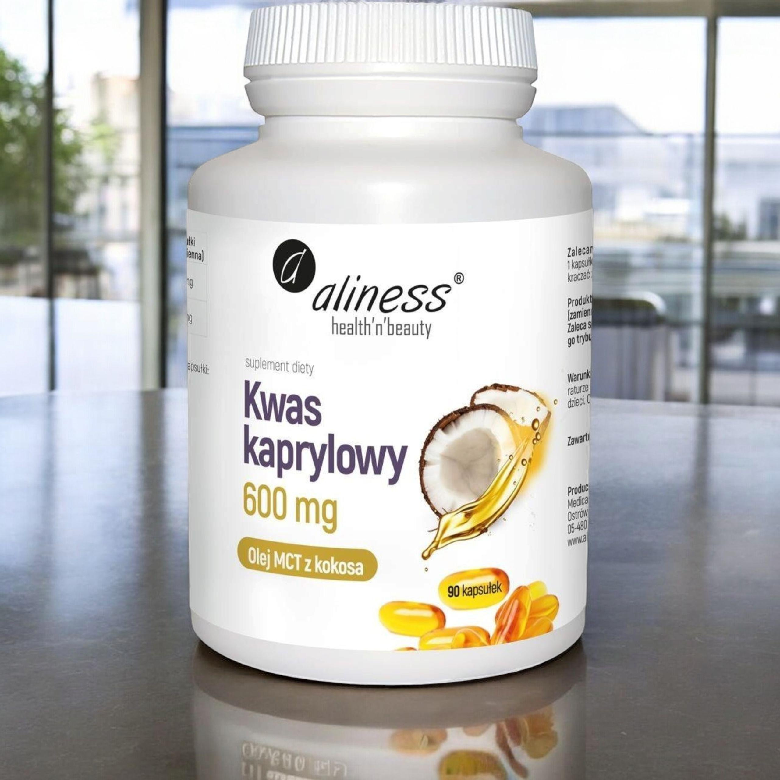 ALINESS - Kwas Kaprylowy 600mg (60% C8) - 90caps.