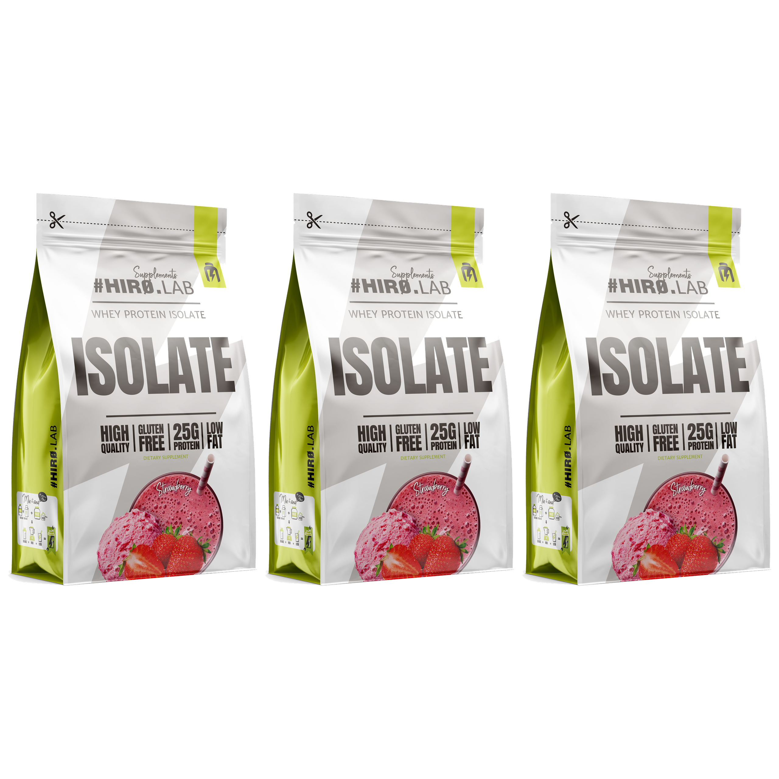 HIRO.LAB Whey Protein Isolate - 3x 700g