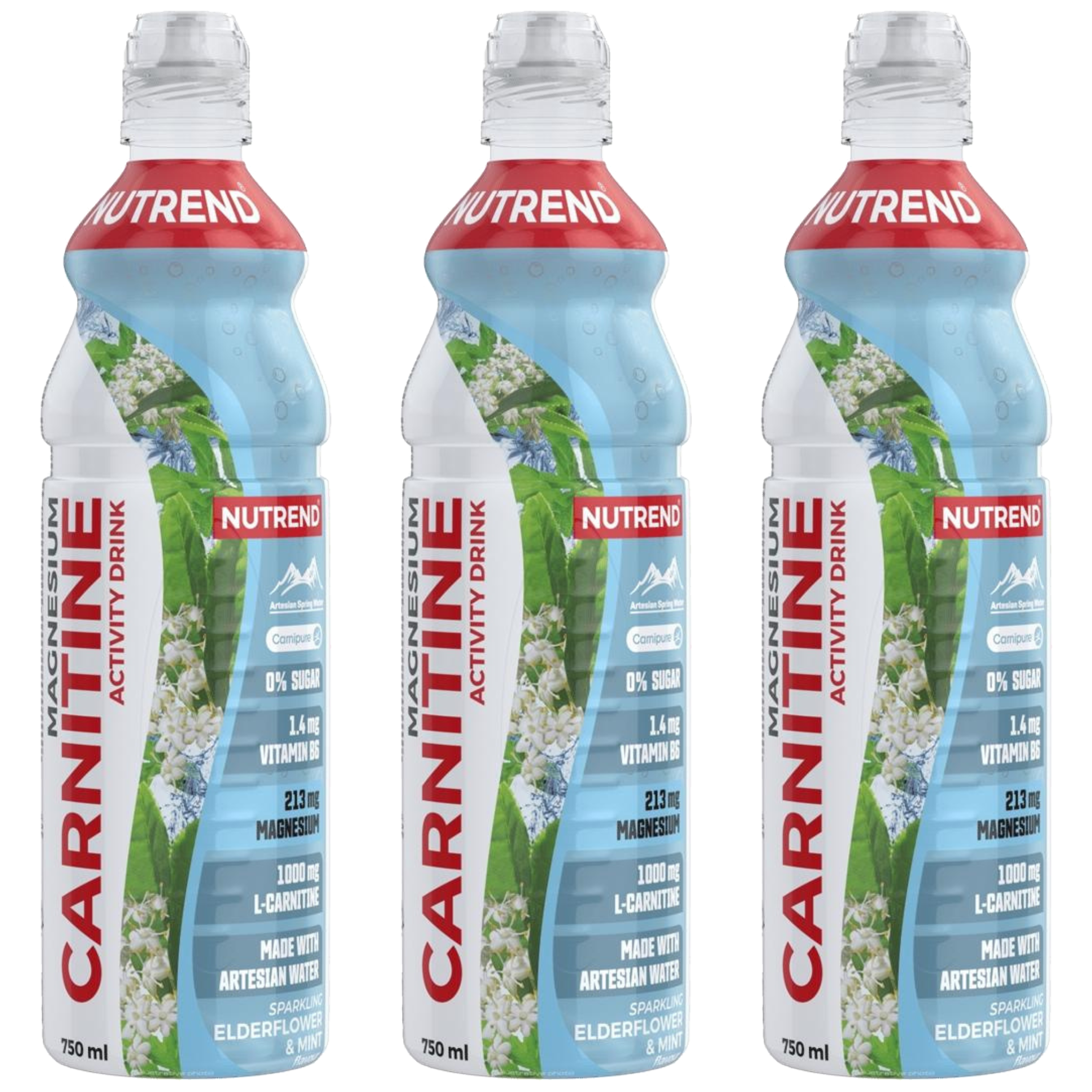 NUTREND - Carnitine Drink - 3x 750ml - ElderfloMint
