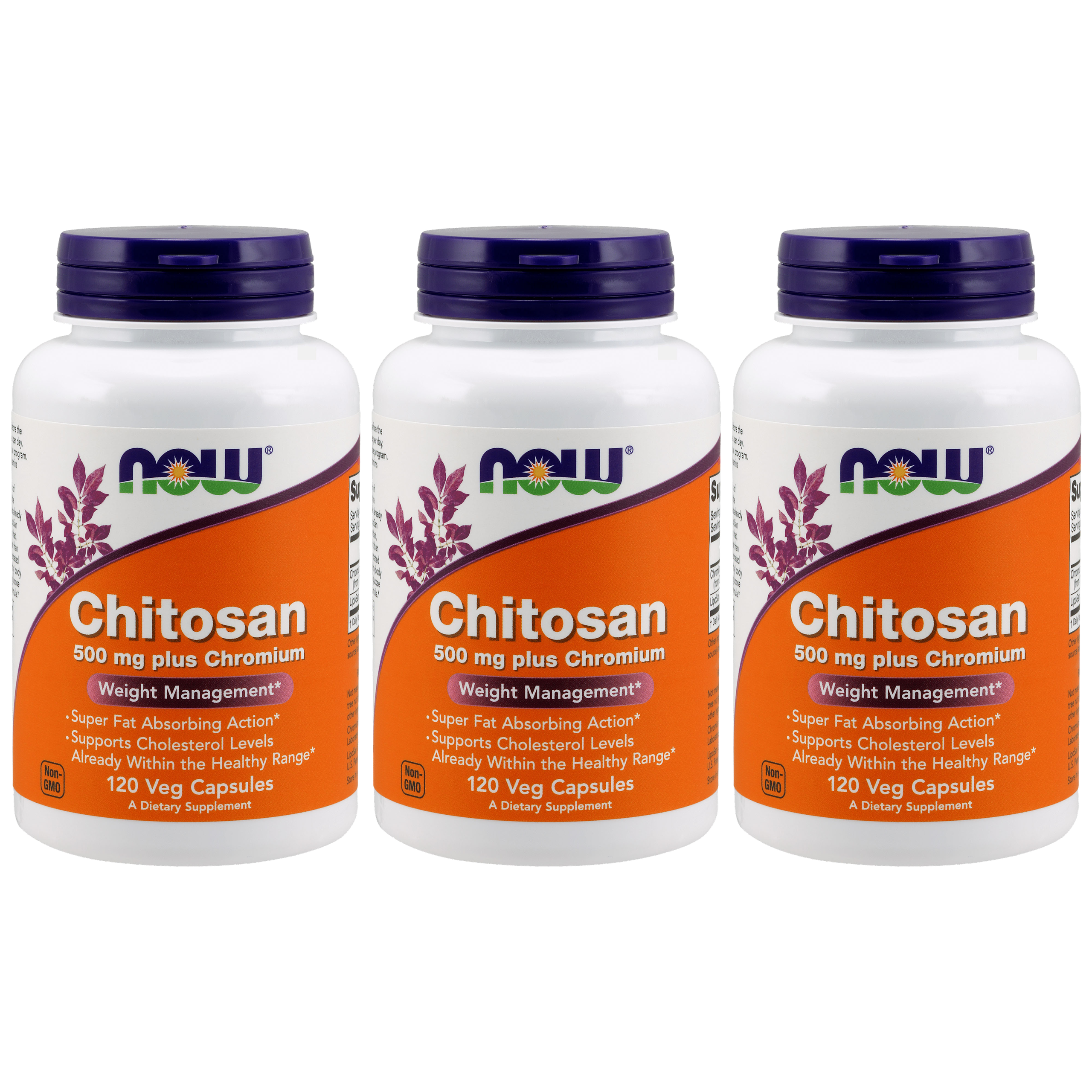NOW Chitosan - 3x 120vcaps