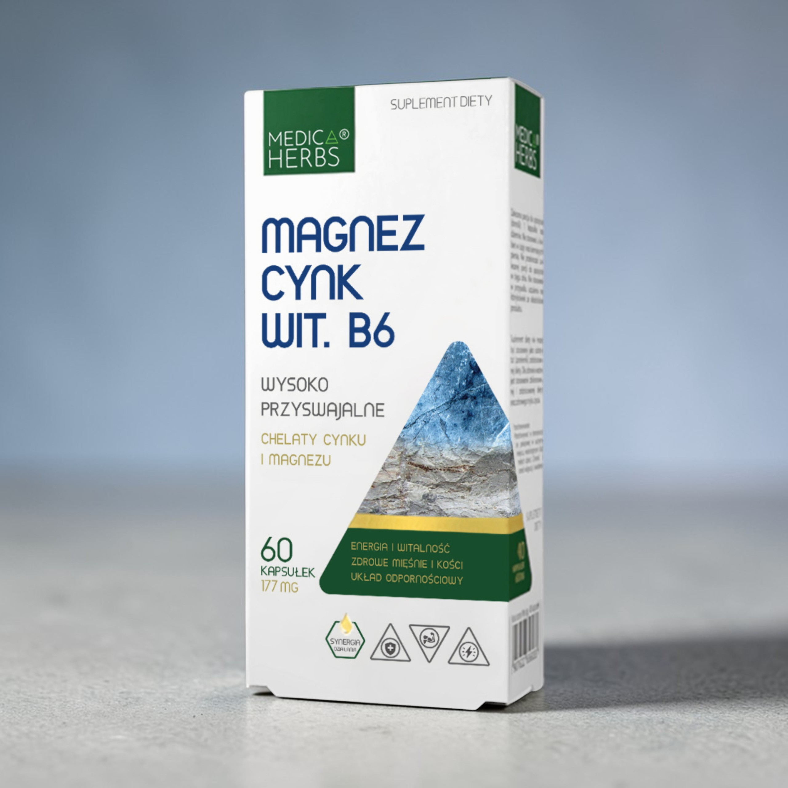 MEDICA HERBS - Magnez Cynk + Vit B6 - 3x 60caps.