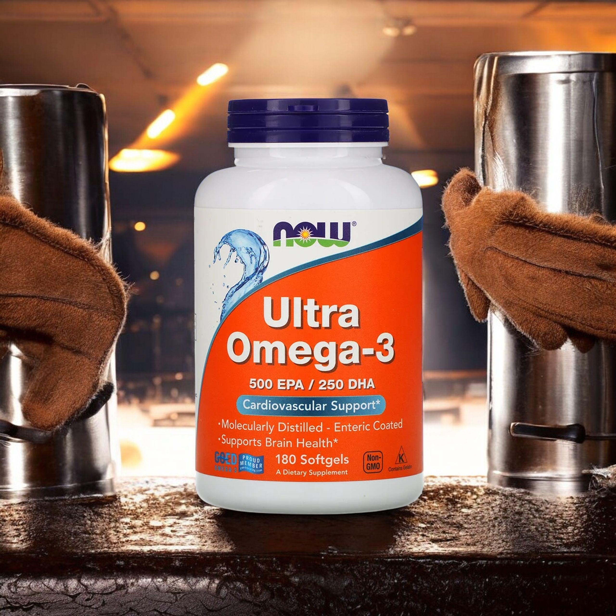 NOW Ultra Omega 3 - 500 EPA / 250 DHA - 3x 180softgels