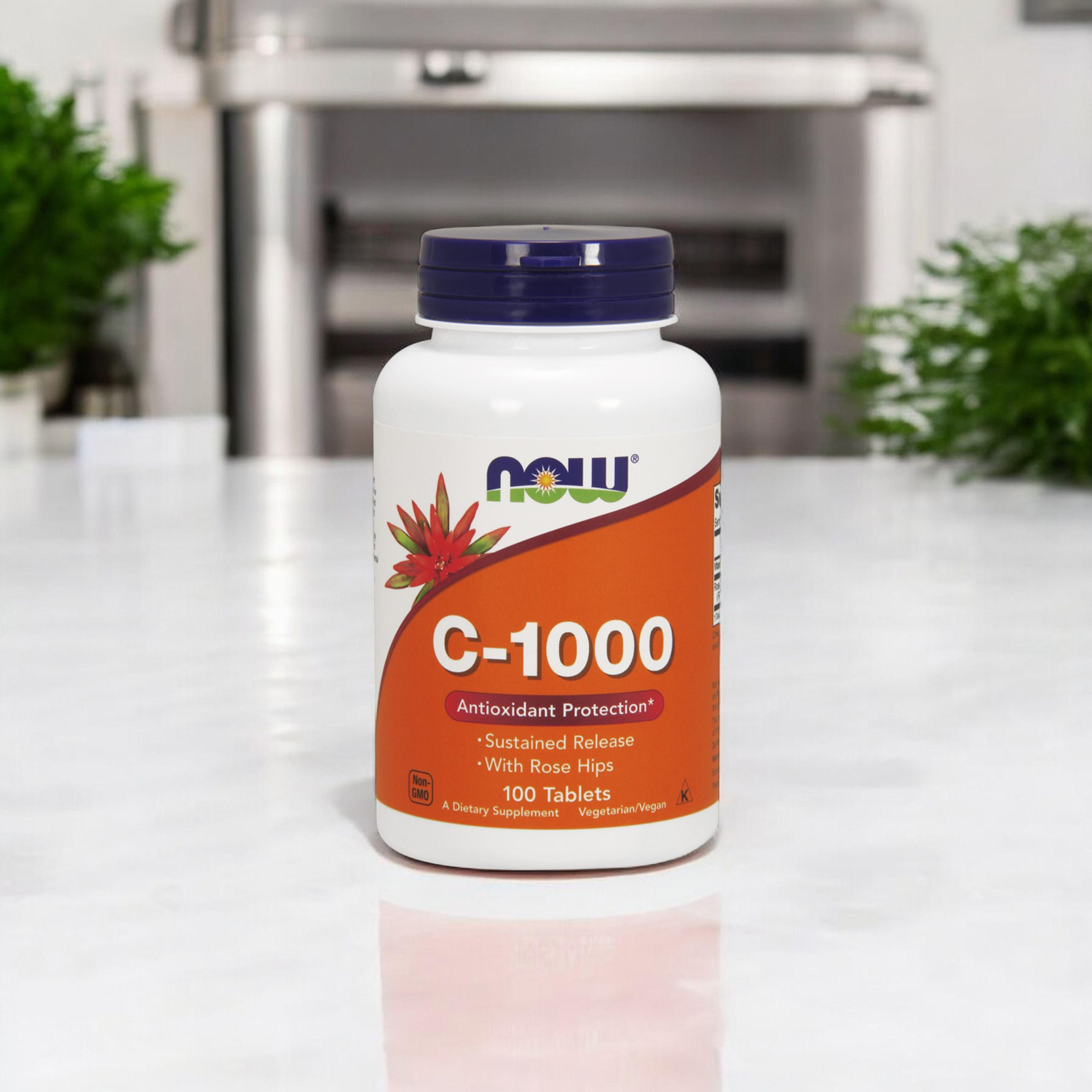 NOW Vitamin C-1000 with Rose Hips - 100tabs