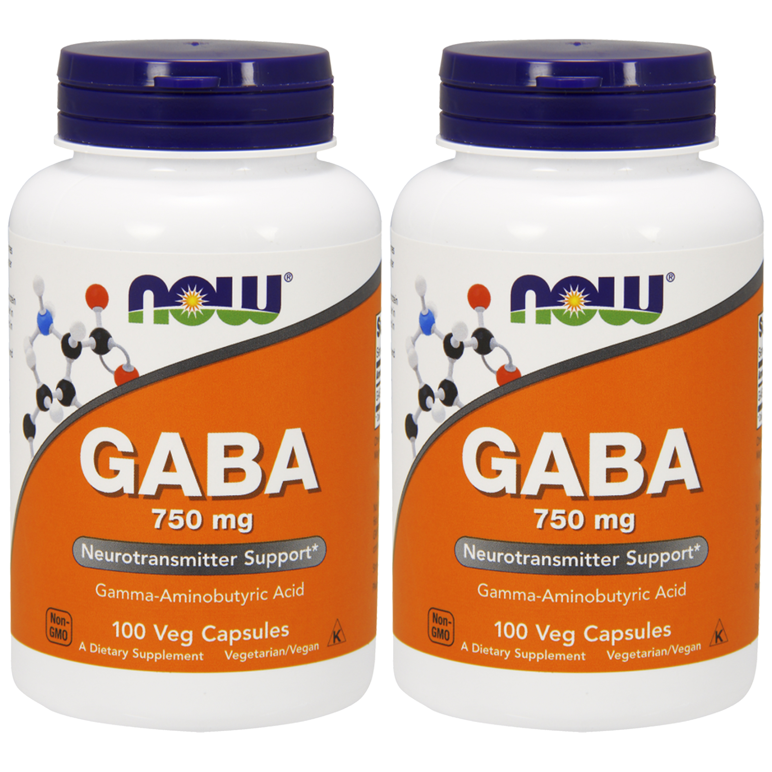NOW Gaba 750mg - 2x 100vegcaps