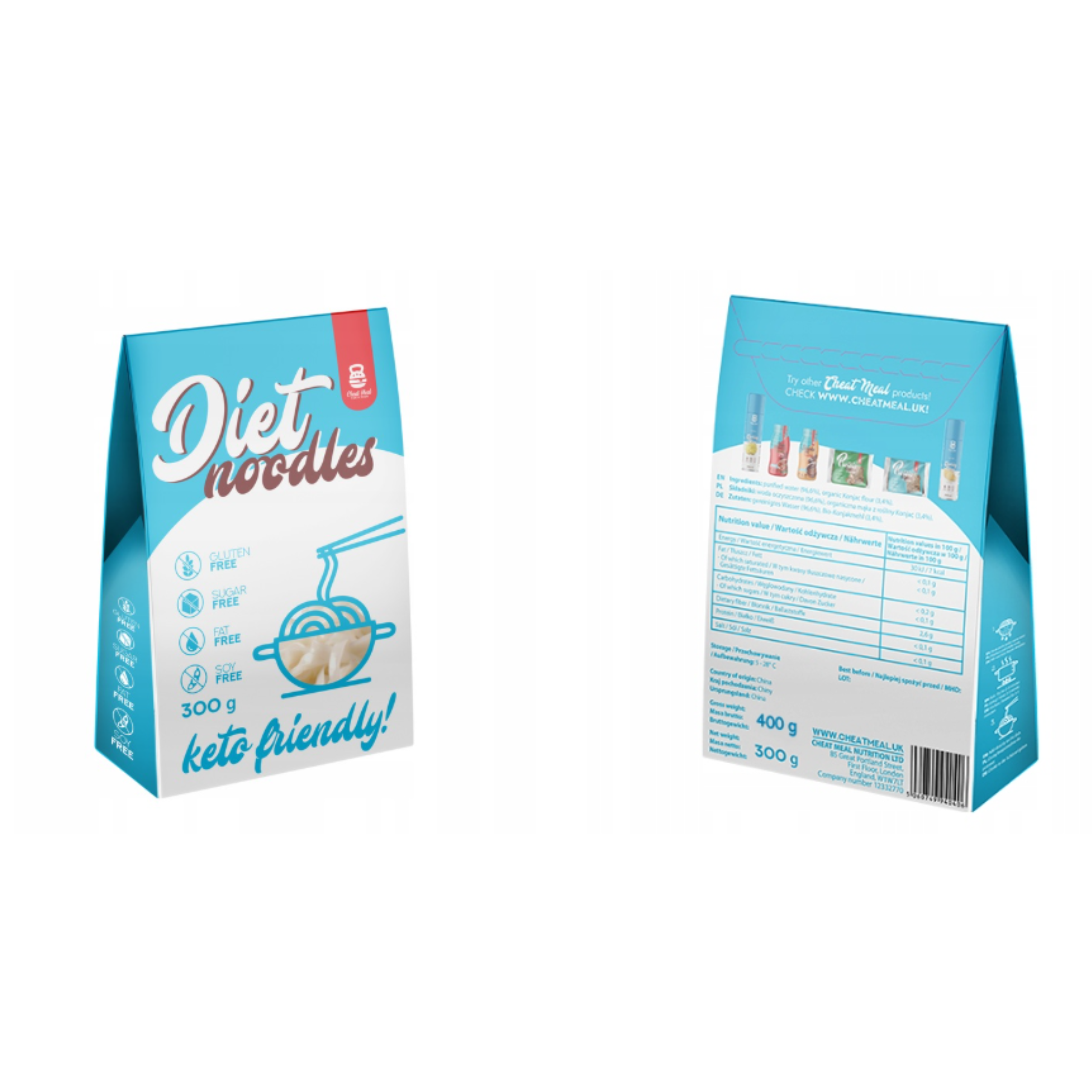Cheat Meal Nutrition Diet Noodles - 6x 400g (6x 300g netto) - Makaron dietetyczny diet_noodle_blue_2560_x_2560