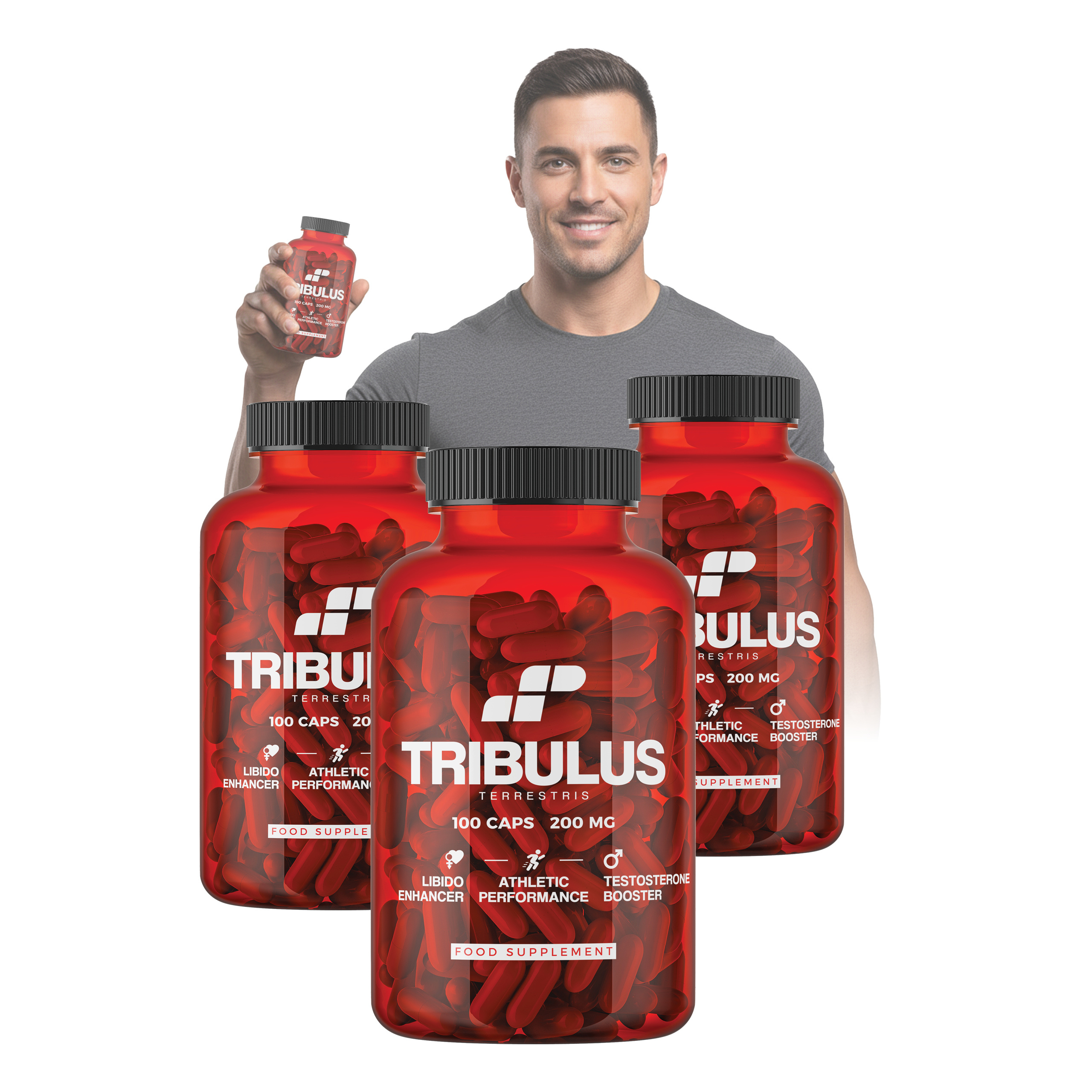 3x MP NUTRITION Tribulus 200mg - 100caps