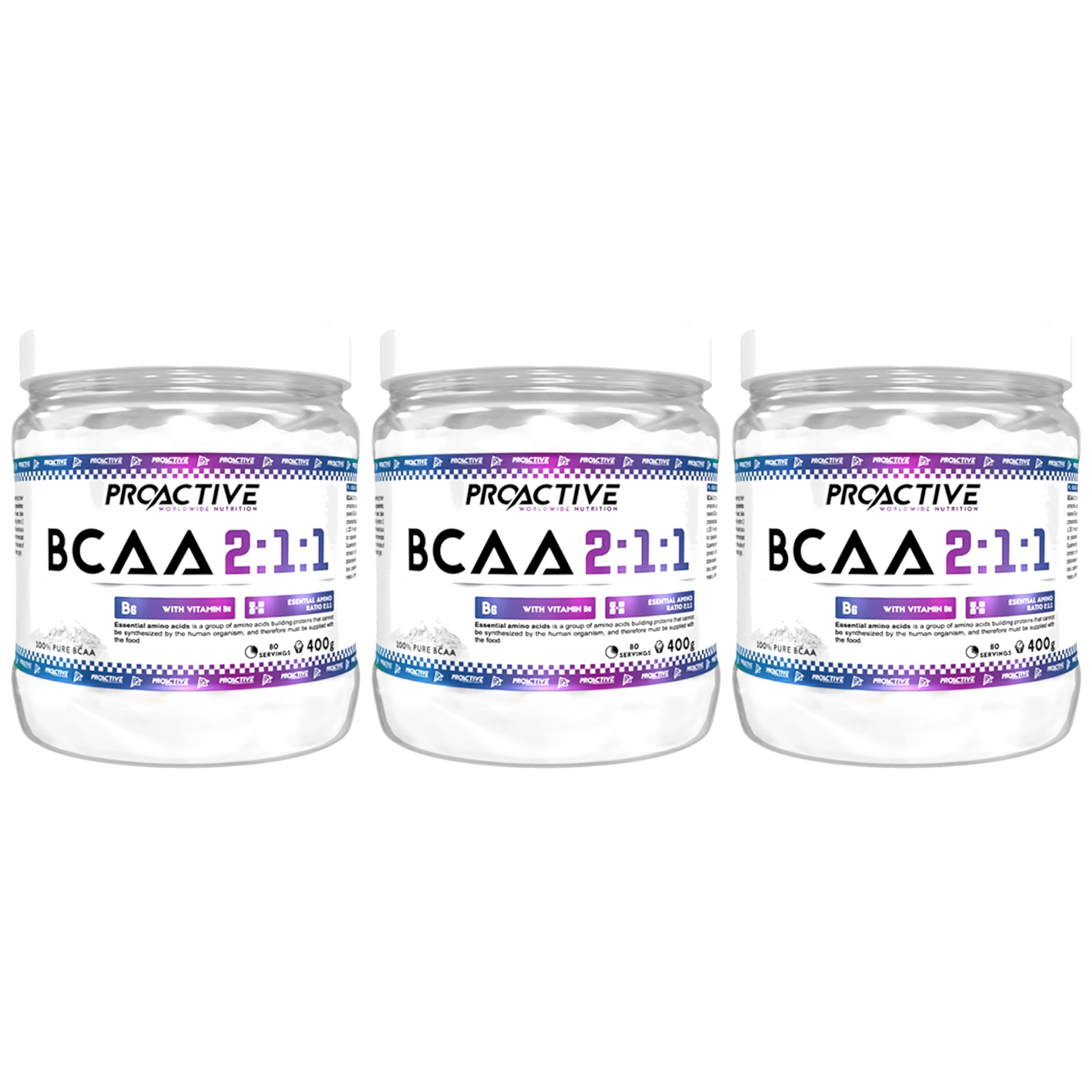 PROACTIVE BCAA - 3x 400g
