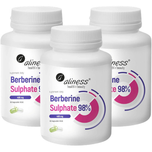 ALINESS Berberine Sulphate 98% 400 mg - 3x 60vcaps
