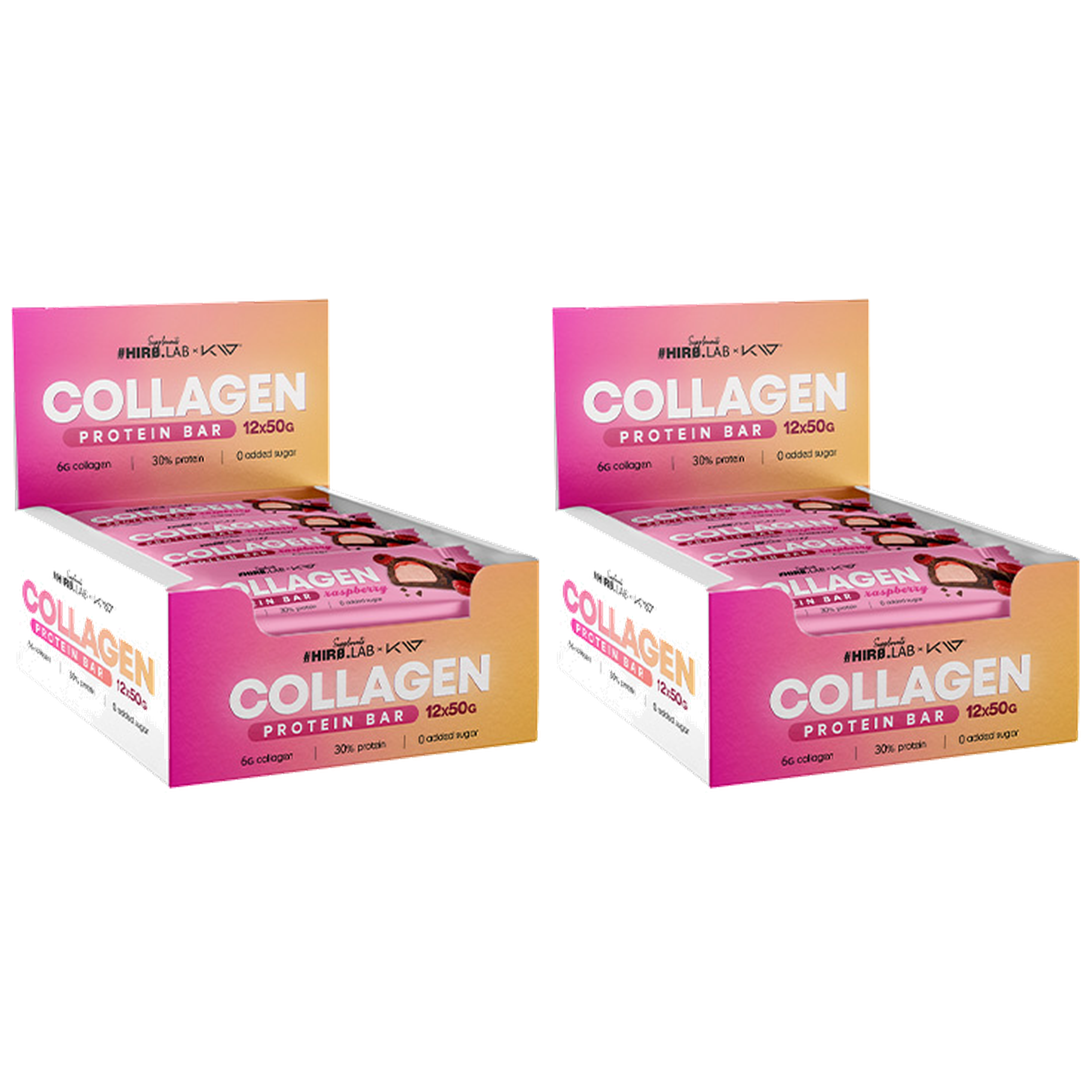 HIRO.LAB X KW Collagen Protein Bar - 12x 2x 50g