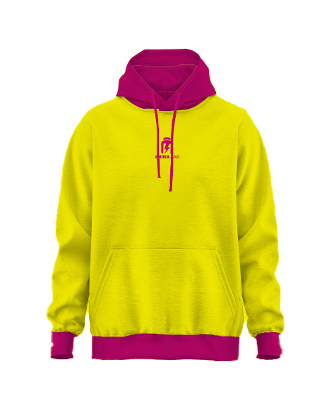 HIRO.LAB Bluza z kapturem HIRO - Żółto Różowa - M