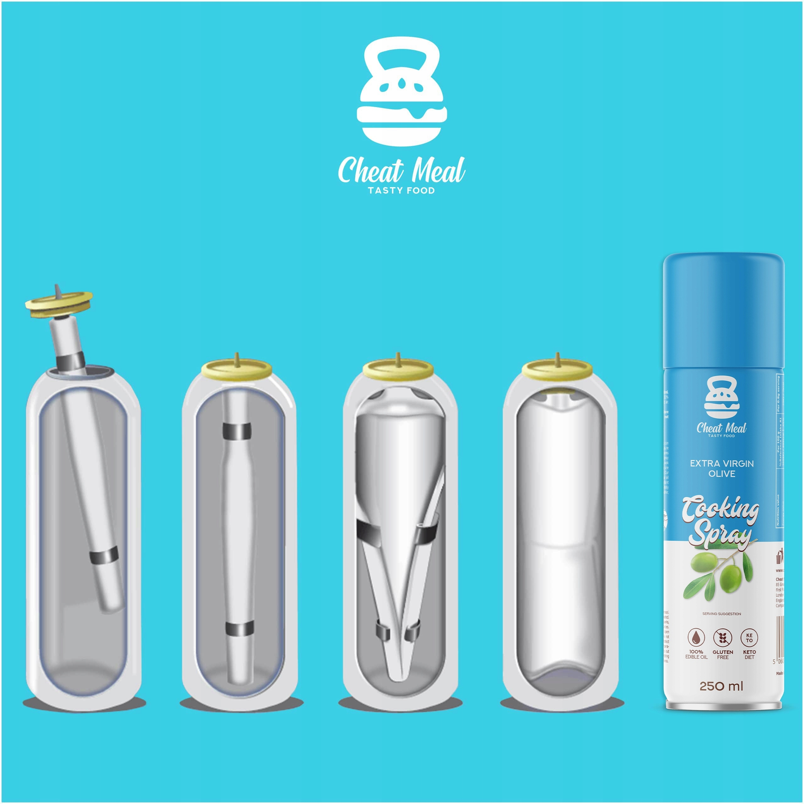 Makaron Konjac Tagliatelle 400g + OLIWA Z OLIWEK W SPRAYU Cheat ZESTAW