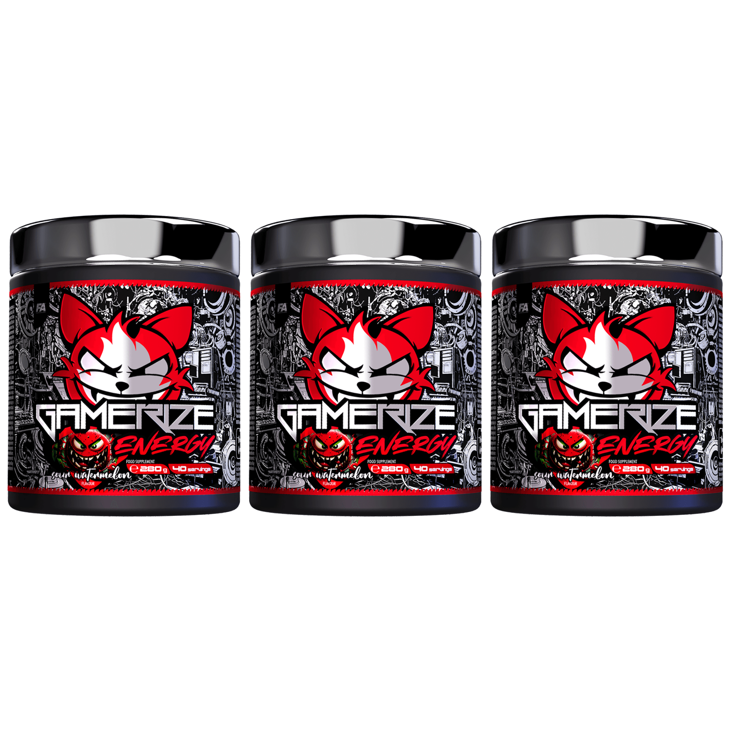 FITNESS AUTHORITY - Gamerize Energy - 3x 280g