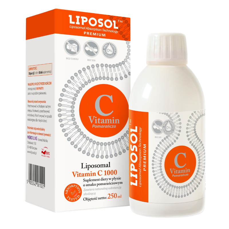 ALINESS - Witamina C Liposomalna - 250ml - Orange