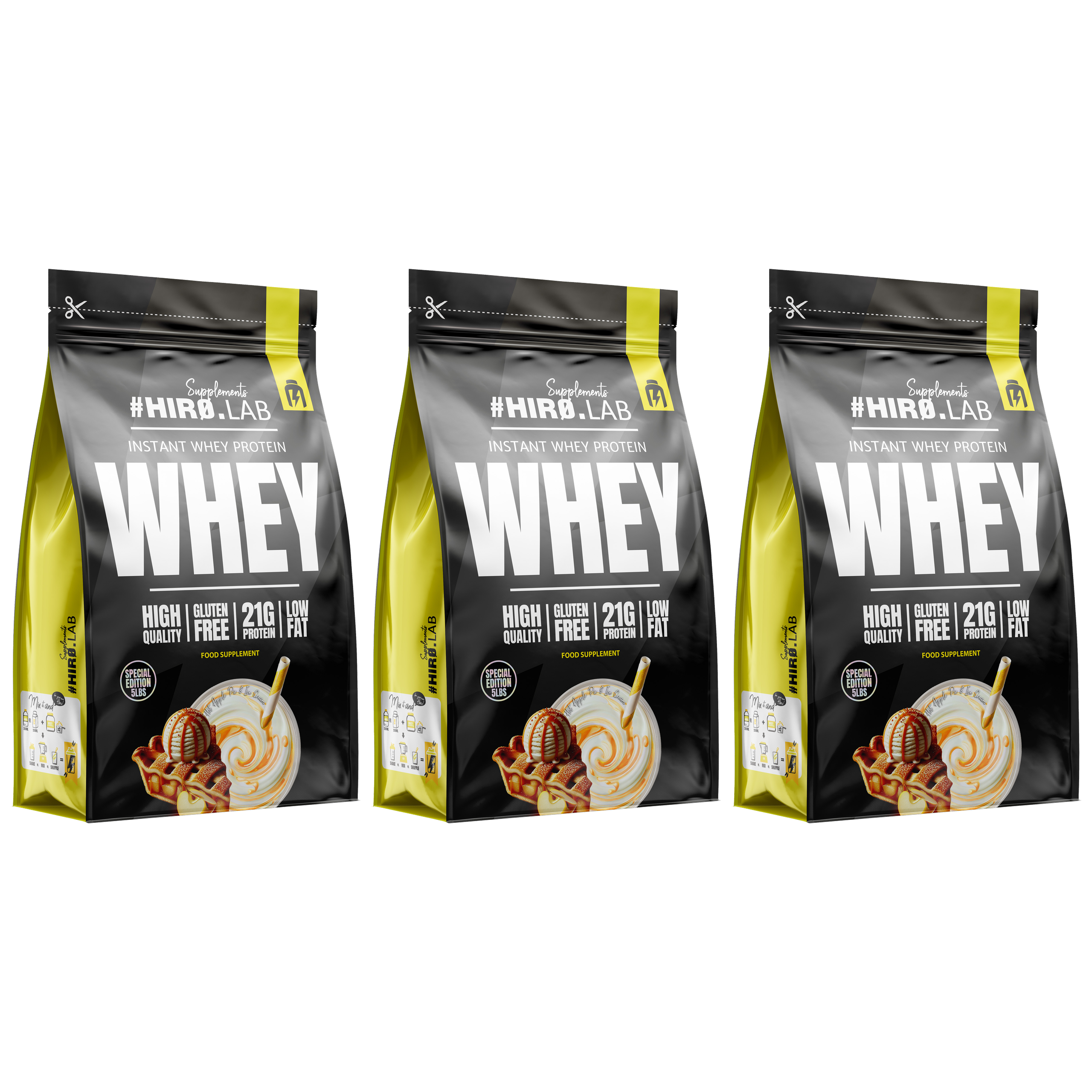HIRO.LAB Instant Whey Protein LIMITED EDITION - 3x 2270g (5LBS)