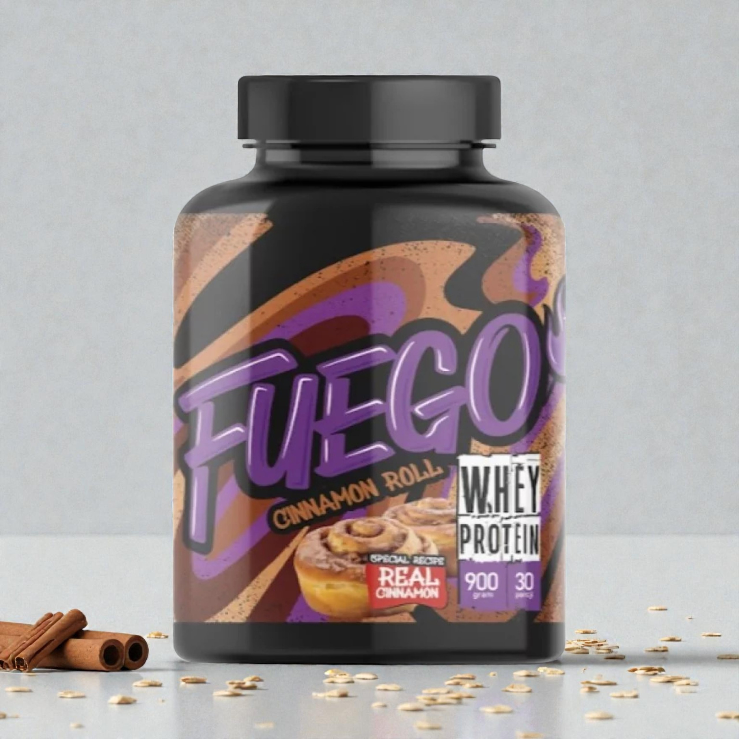 FUEGO - Whey Protein - 3x 900g - Cinnamon Roll