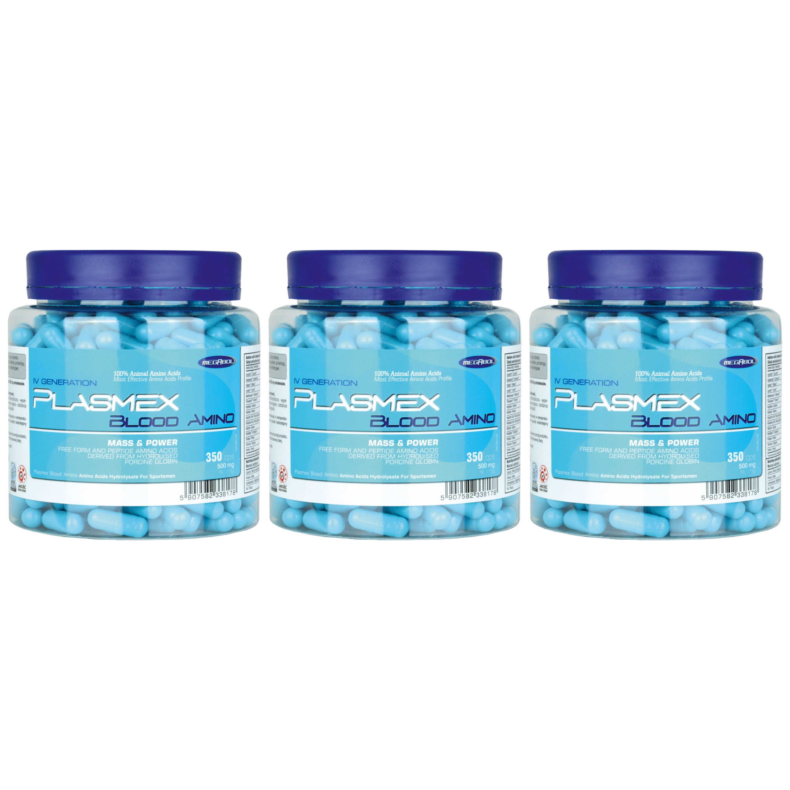 MEGABOL Plasmex Blood Amino - 3x 350caps