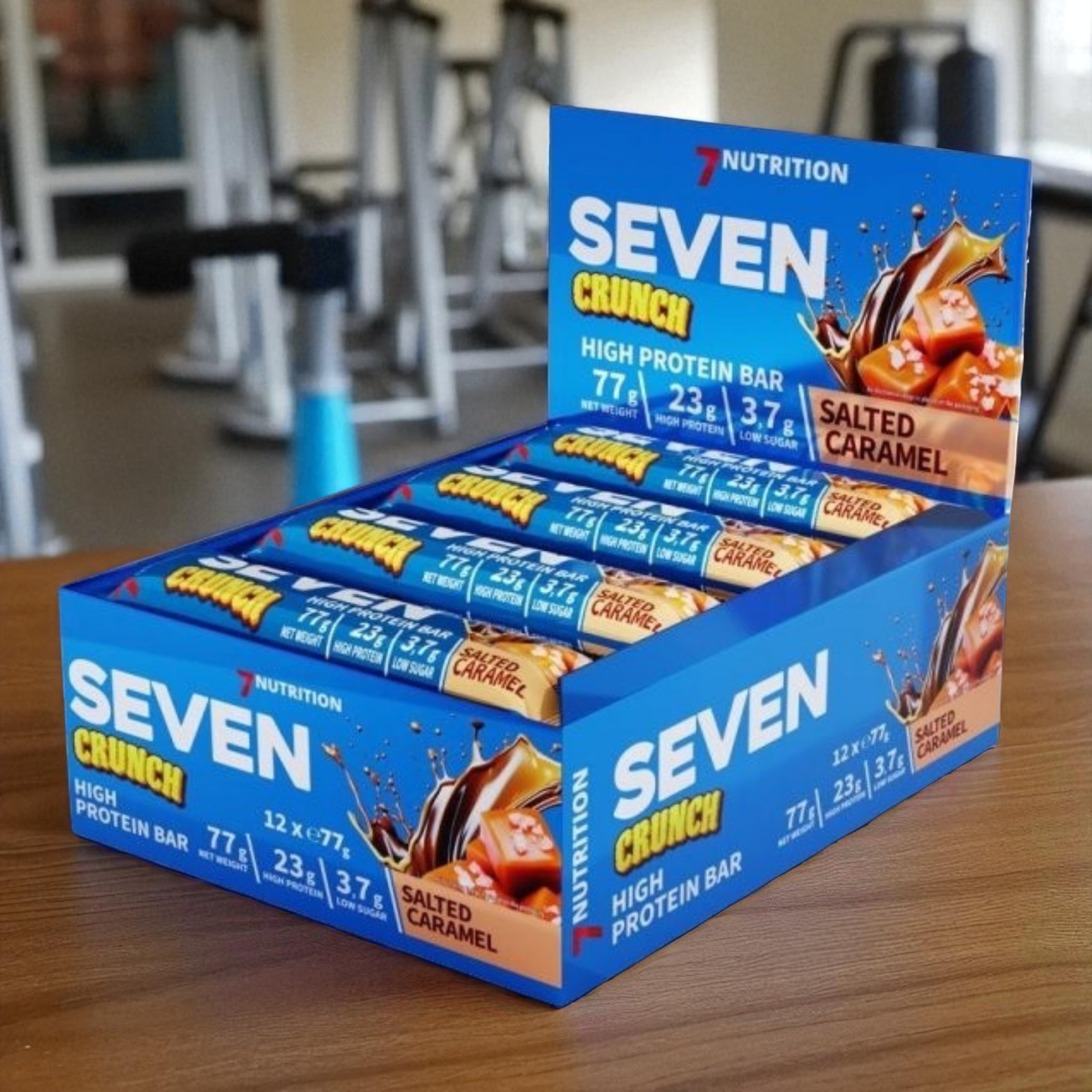7 NUTRITION - Seven Crunch HP Bar - 12x 3x 77g - Salted Caramel