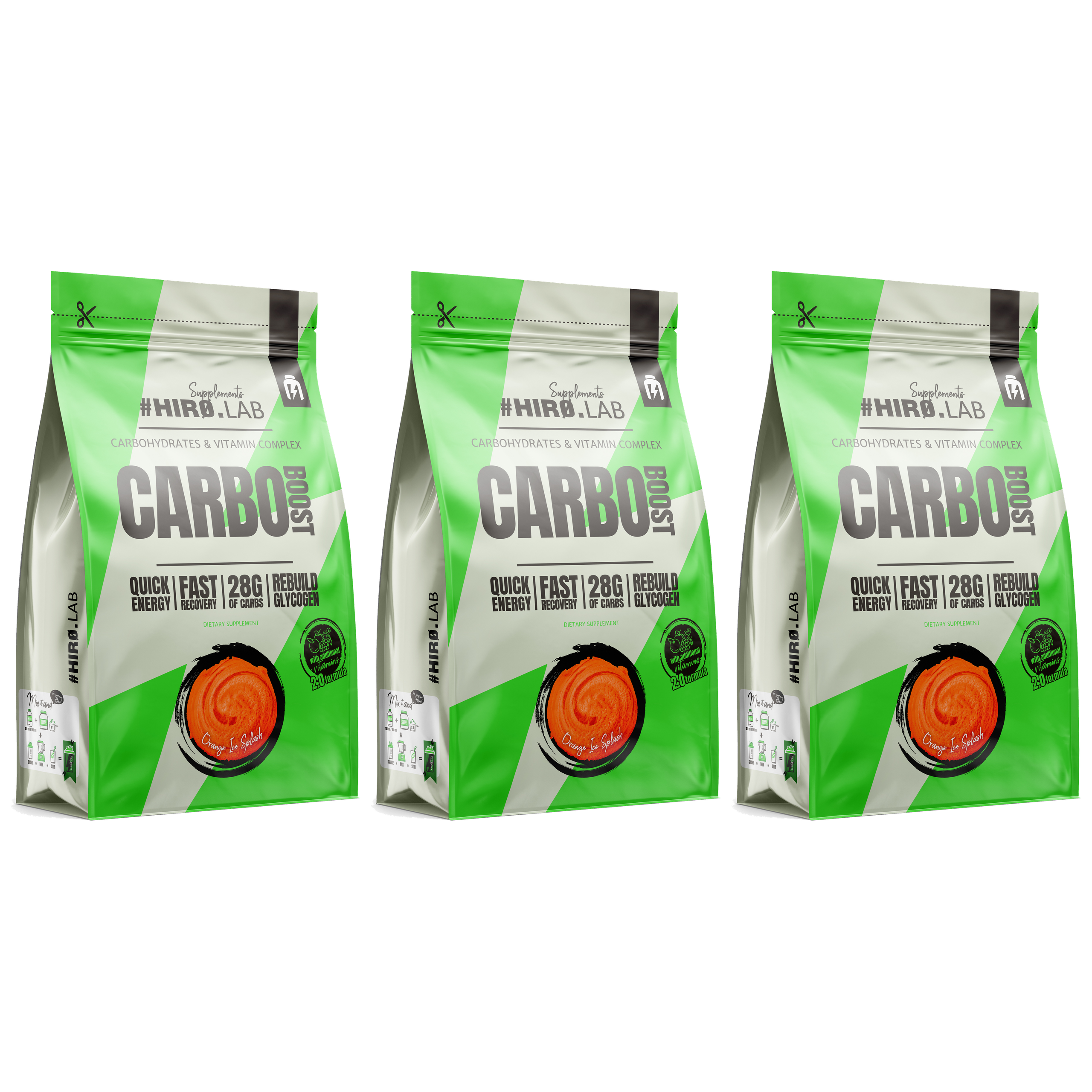 HIRO.LAB Carbo Boost - 3x 1000g
