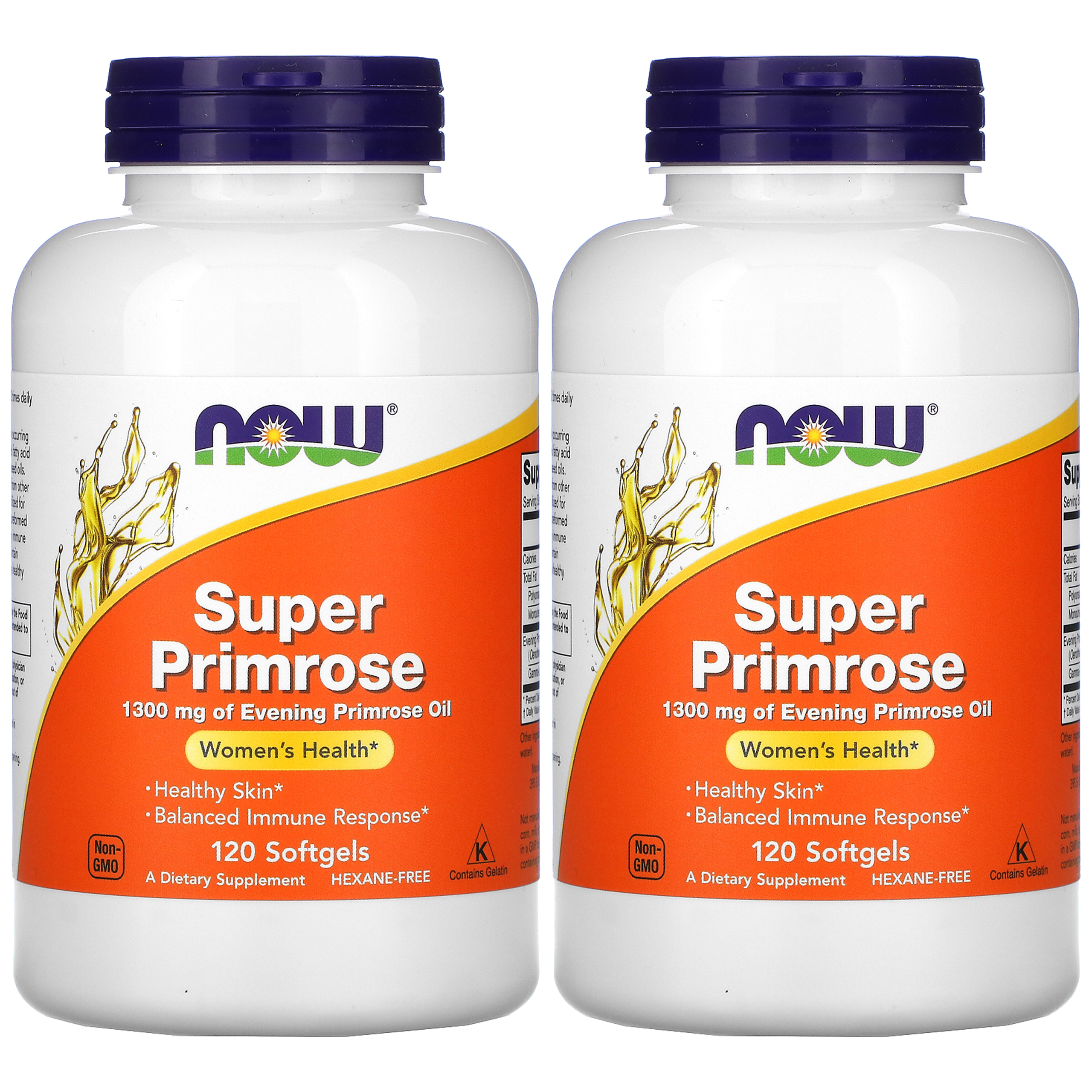 NOW Super Primrose - 120softgels. - 2x Olej z Wiesiołka Dwuletniego