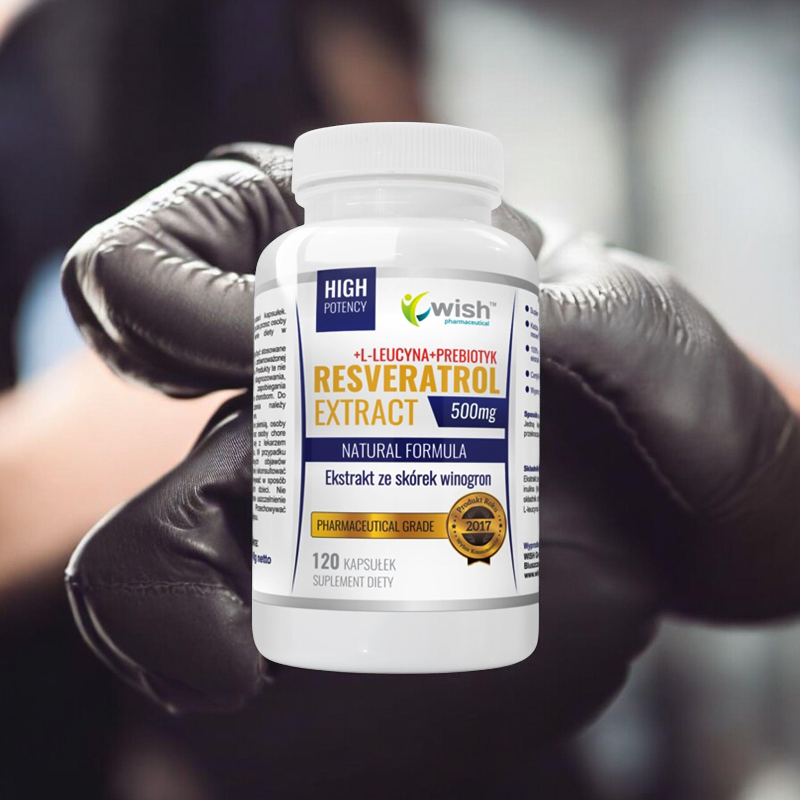 WISH Pharmaceutical Resveratrol Extract 500mg - 3x 120caps