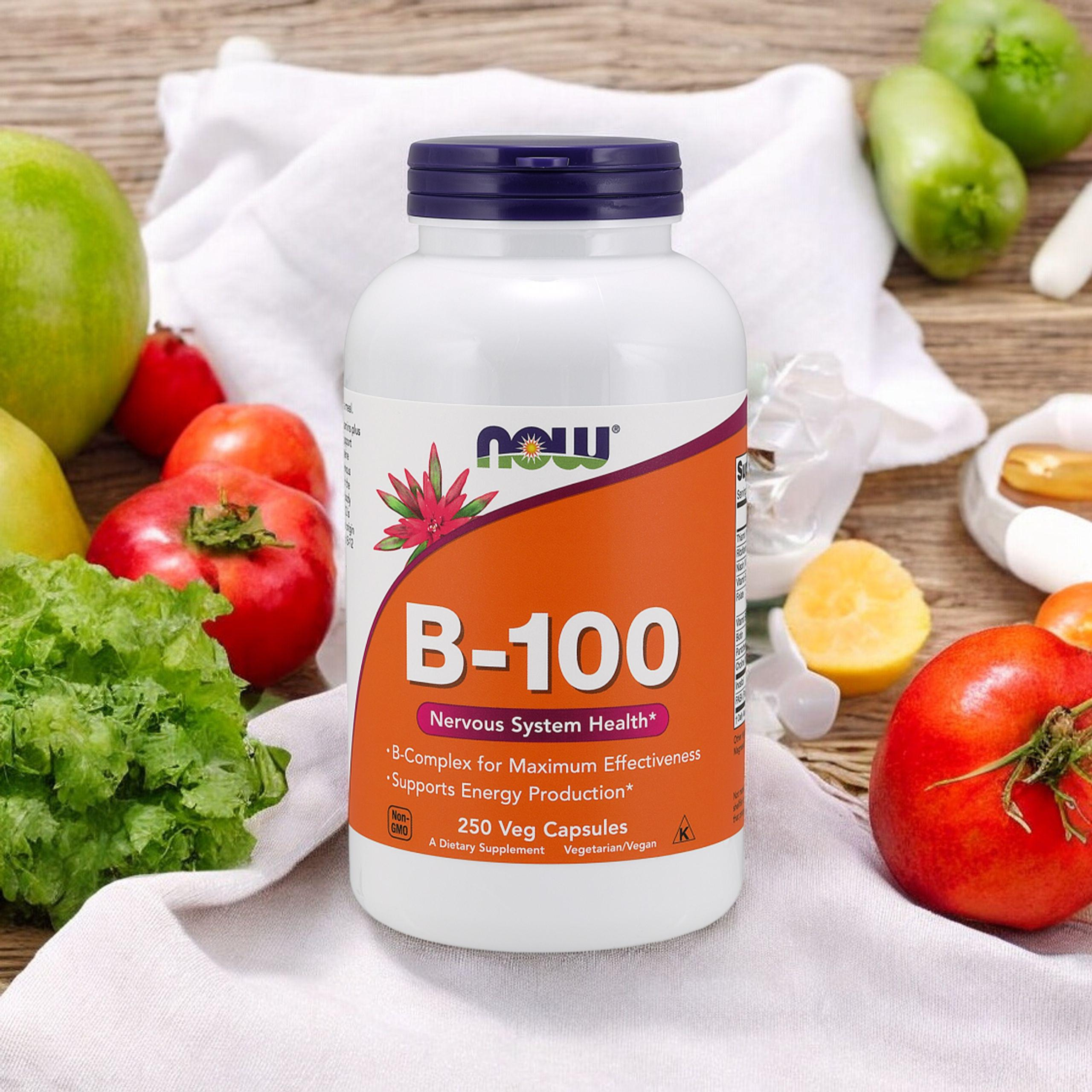 NOW Vitamin B-100 - 3x 250vcaps - Witamina B