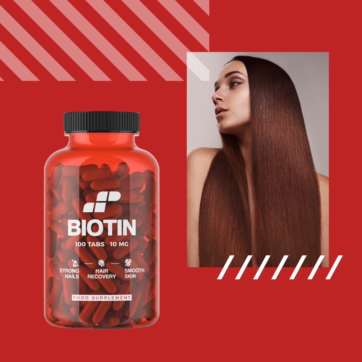 MP NUTRITION Biotin 10mg - 100tabs - 3x Biotyna