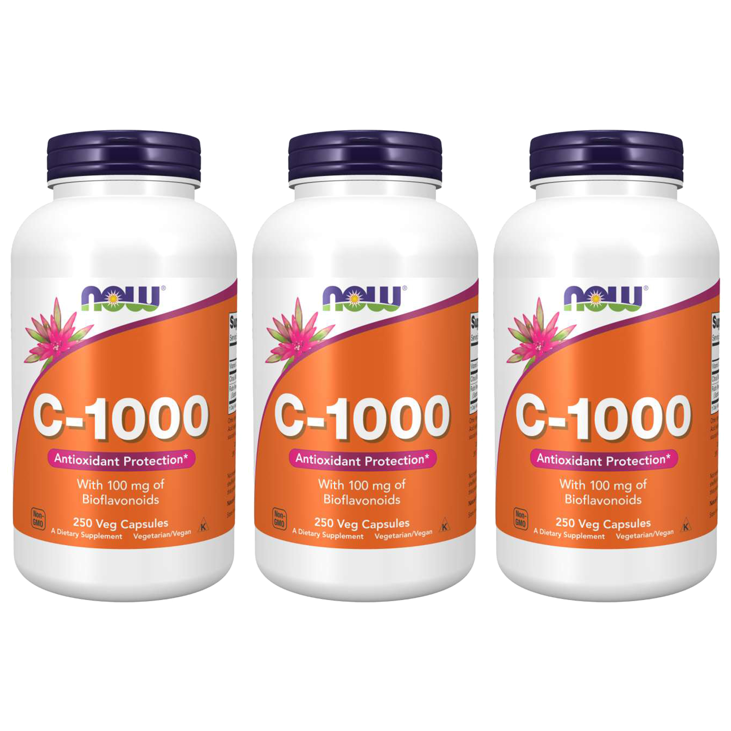 NOW Vitamin C-1000 Boiflavonoids - 3x 250vegcaps