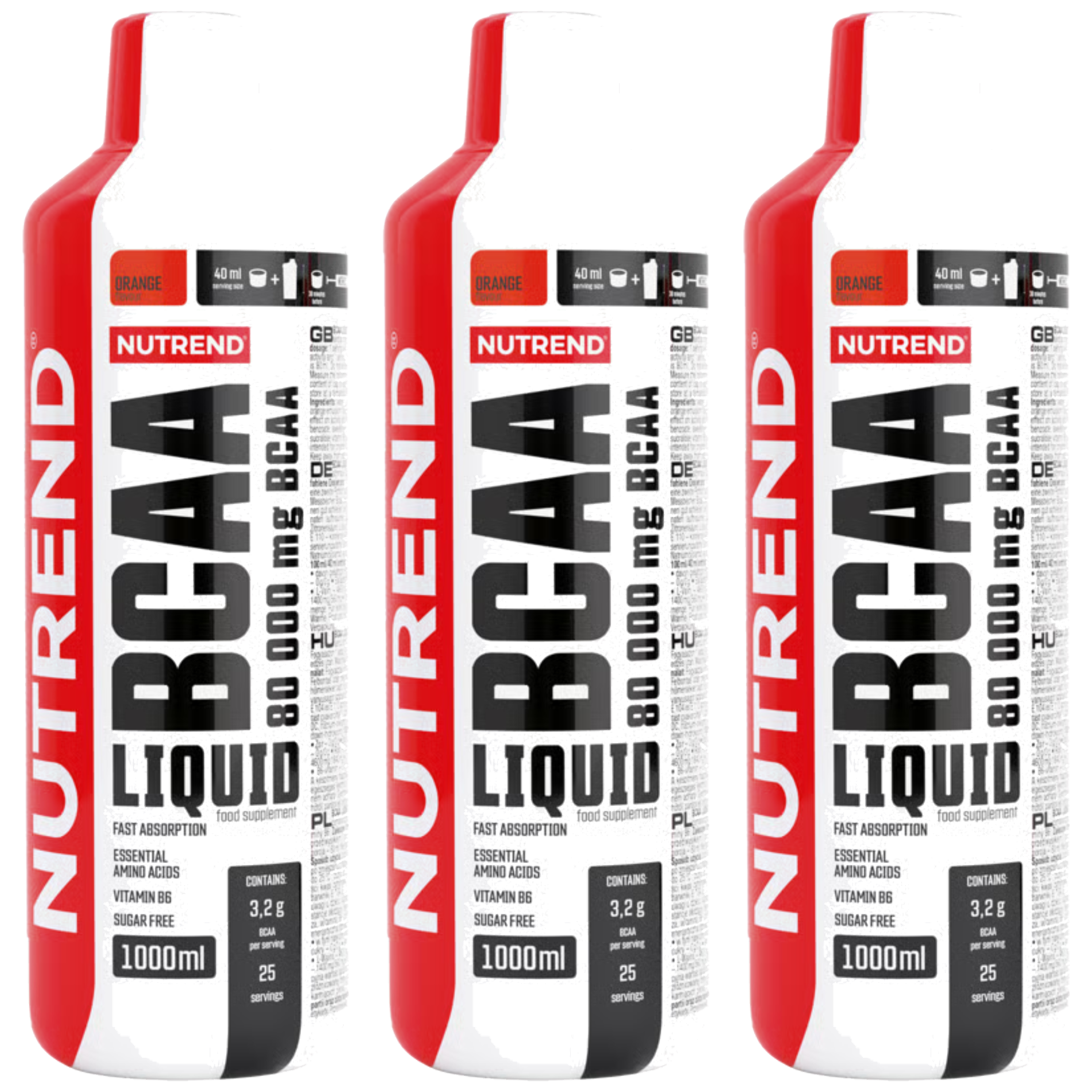 NUTREND Mega Strong BCAA - 3x 1000ml