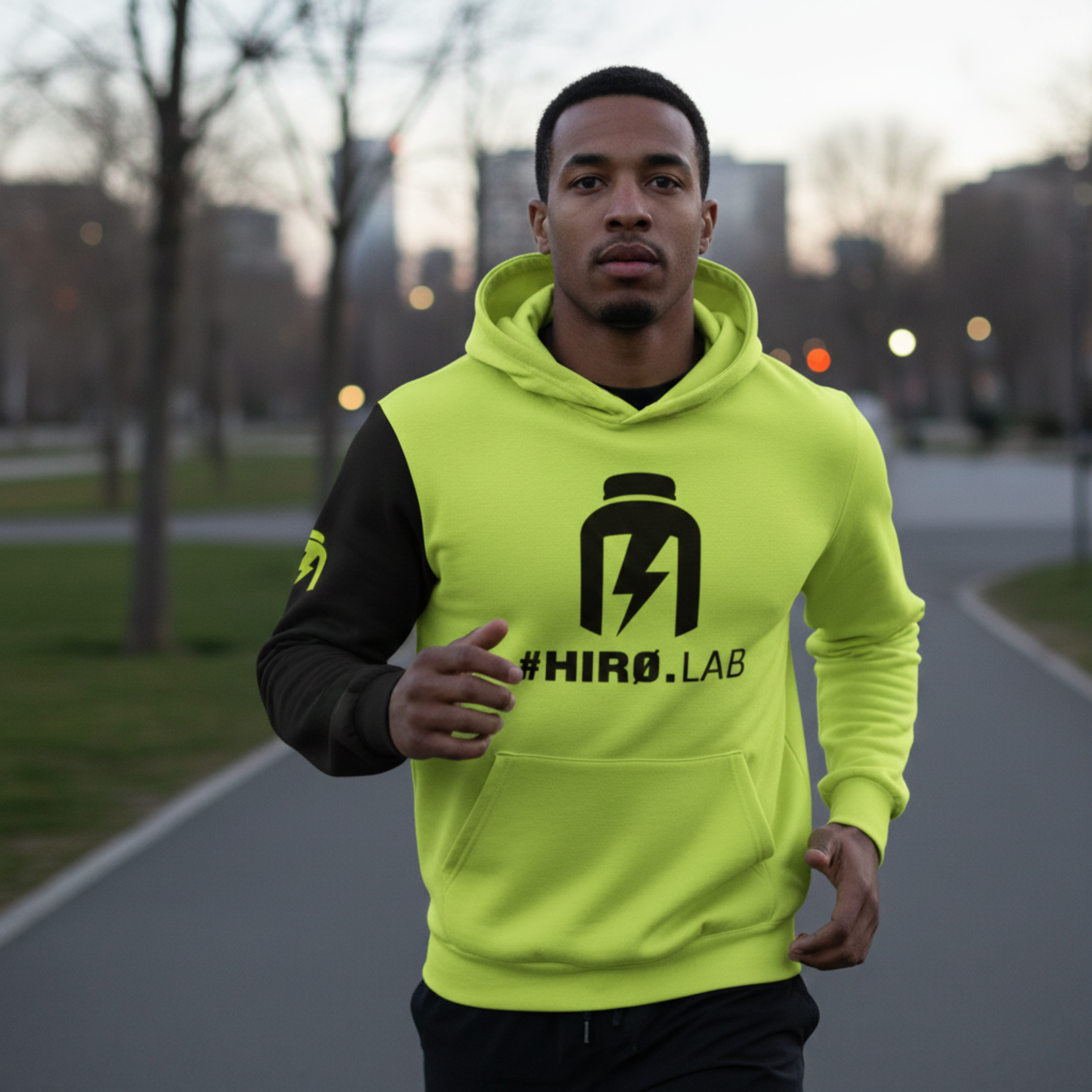 HIRO.LAB Bluza z kapturem HIRO NEE - Zielona - S