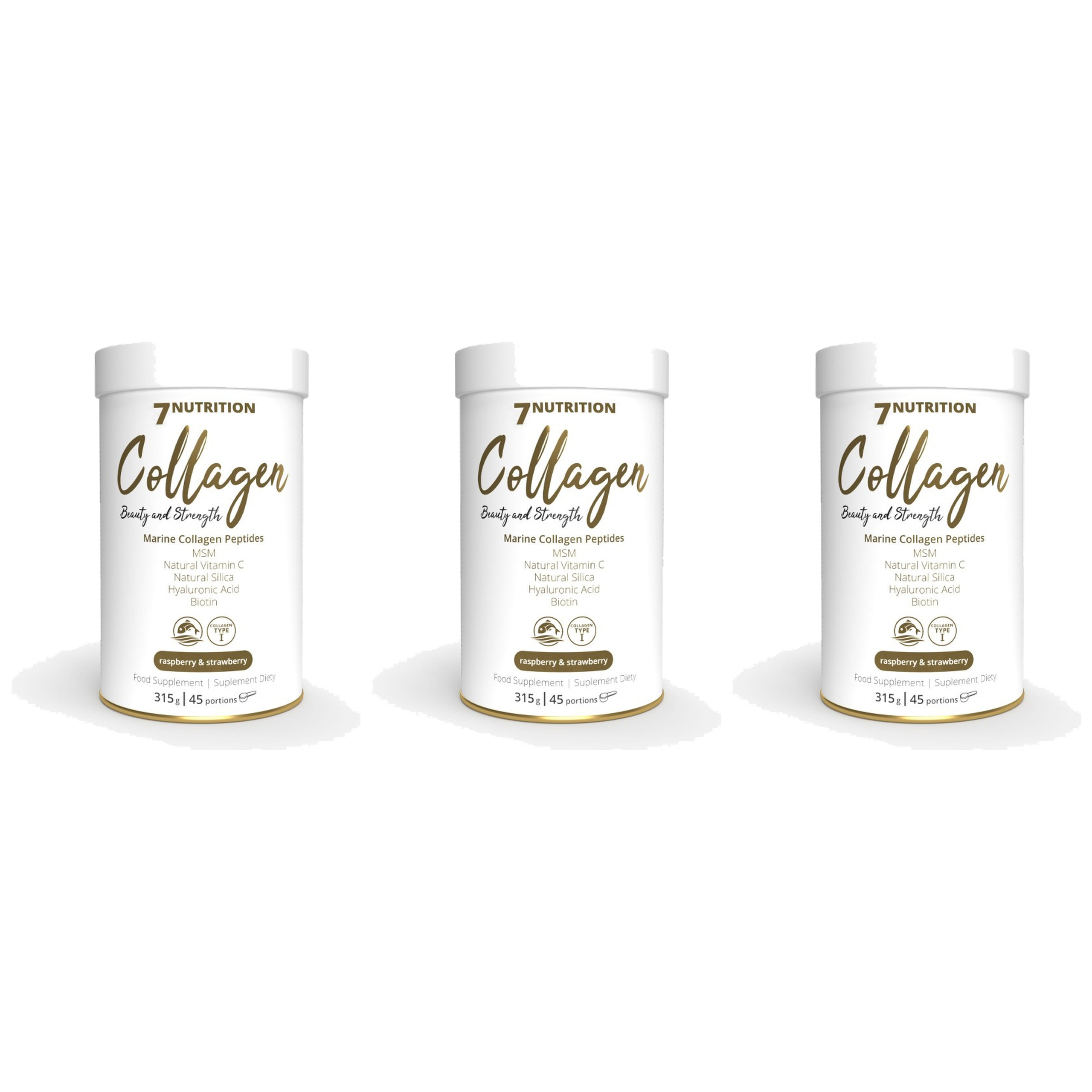 7 NUTRITION - Marine Collagen - 3x 315g - Cherry