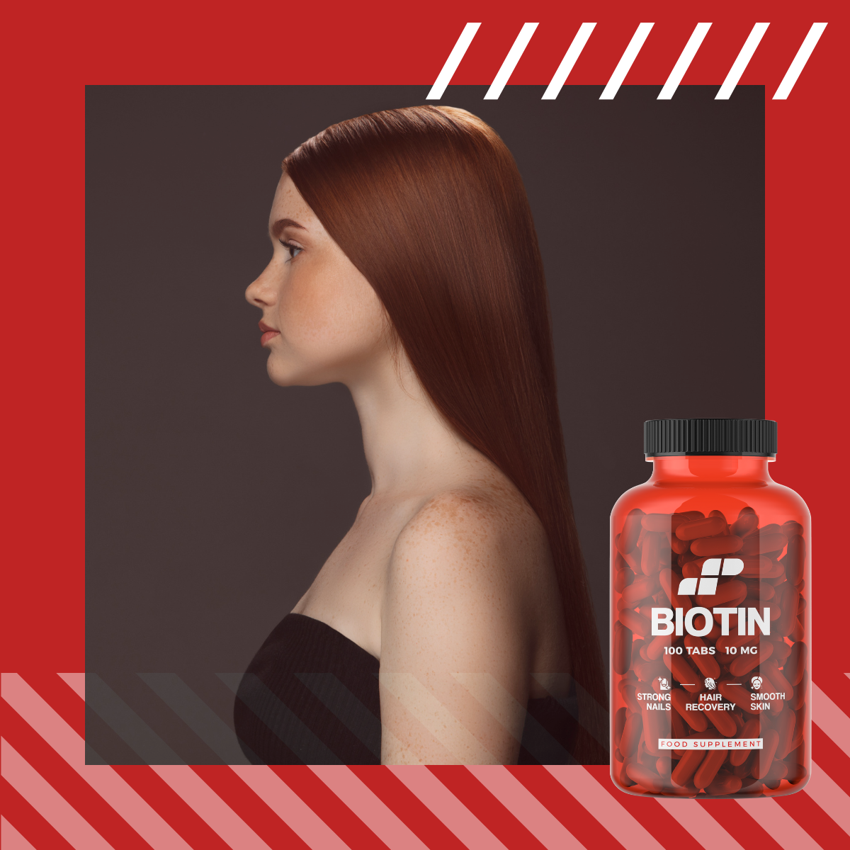 MP NUTRITION Biotin 10mg - 100tabs - 3x Biotyna