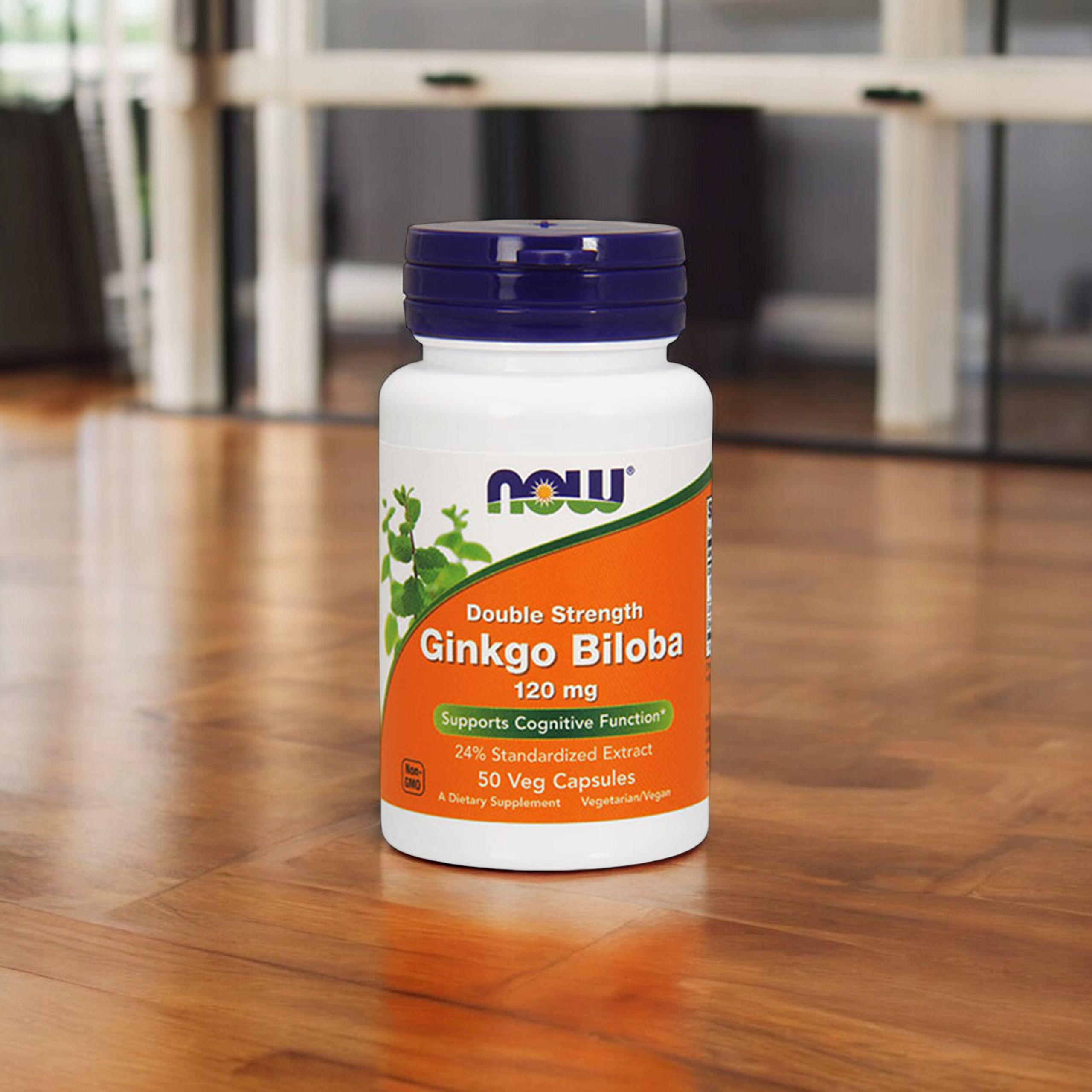 NOW Ginkgo Biloba Double Strenght - 3x 50vcaps.