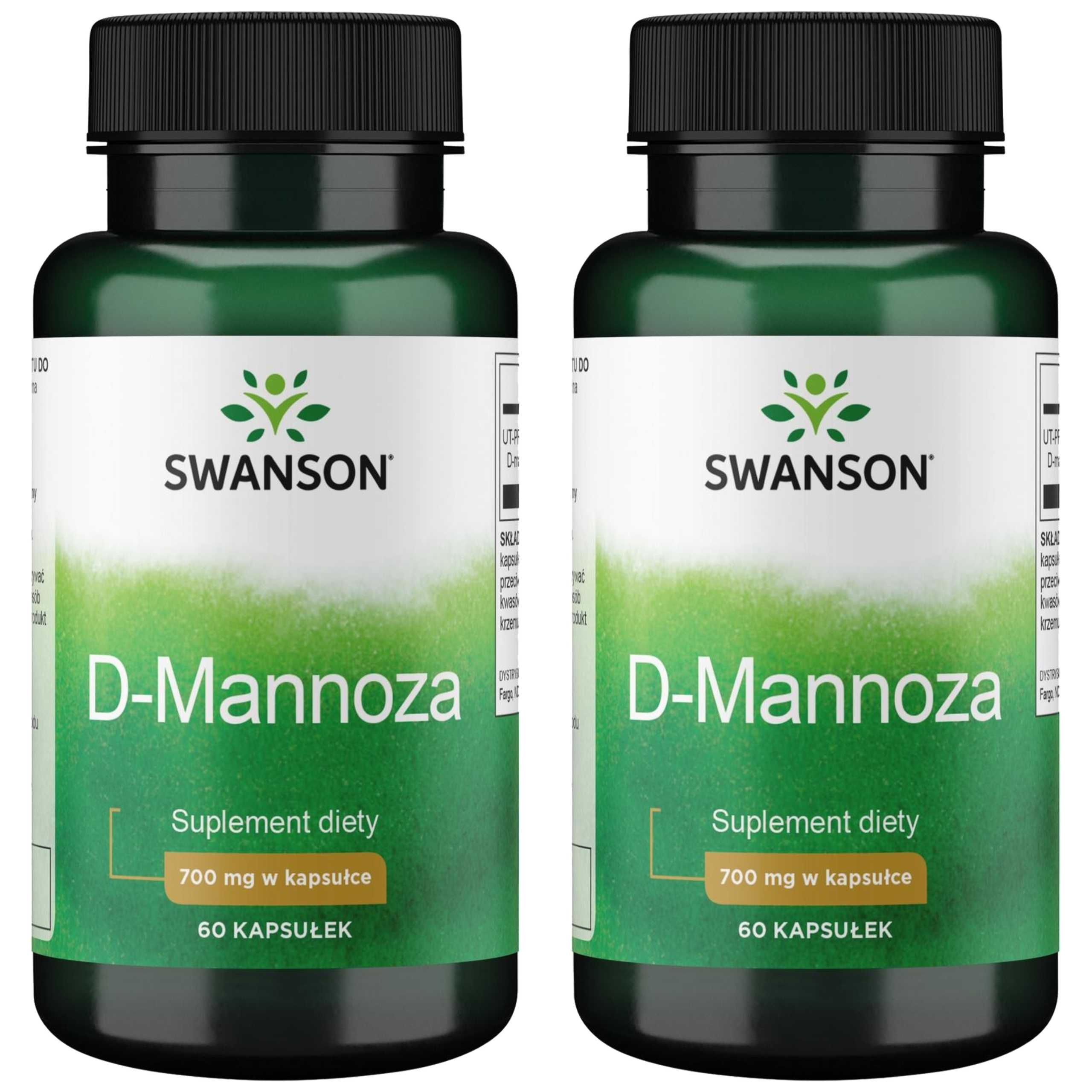 SWANSON - D-Mannoza 700mg - 2x 60vcaps.