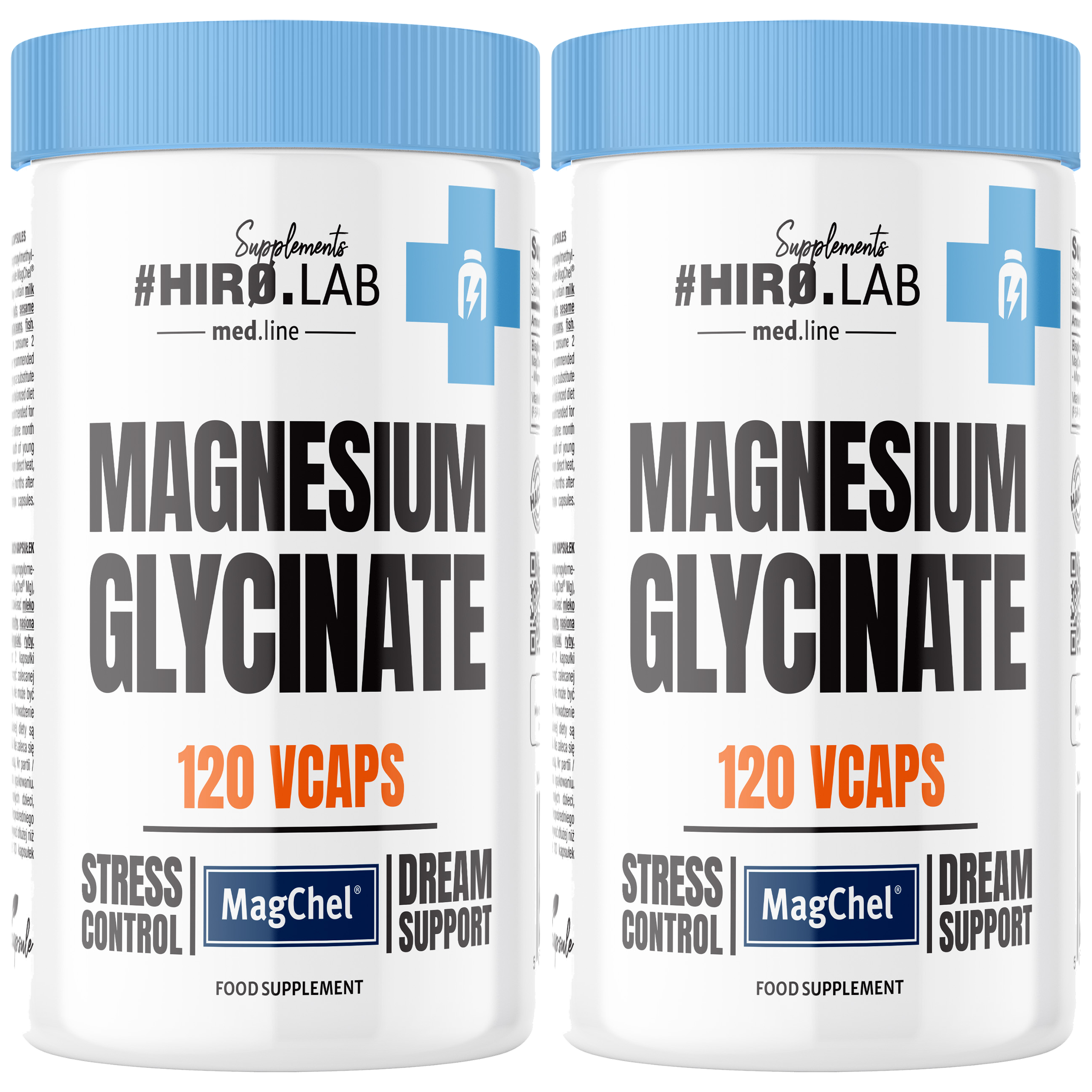 HIRO.LAB Magnesium Glycinate - 2x 120vcaps.