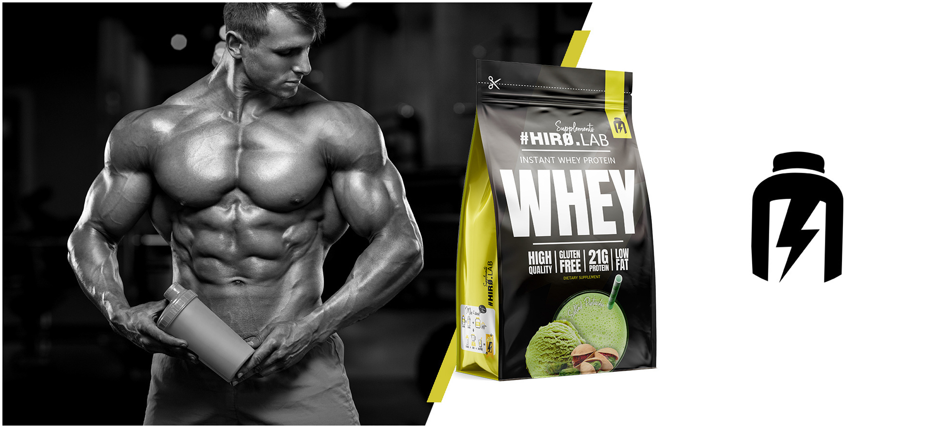 HIRO.LAB Instant Whey Protein - 3x 750g