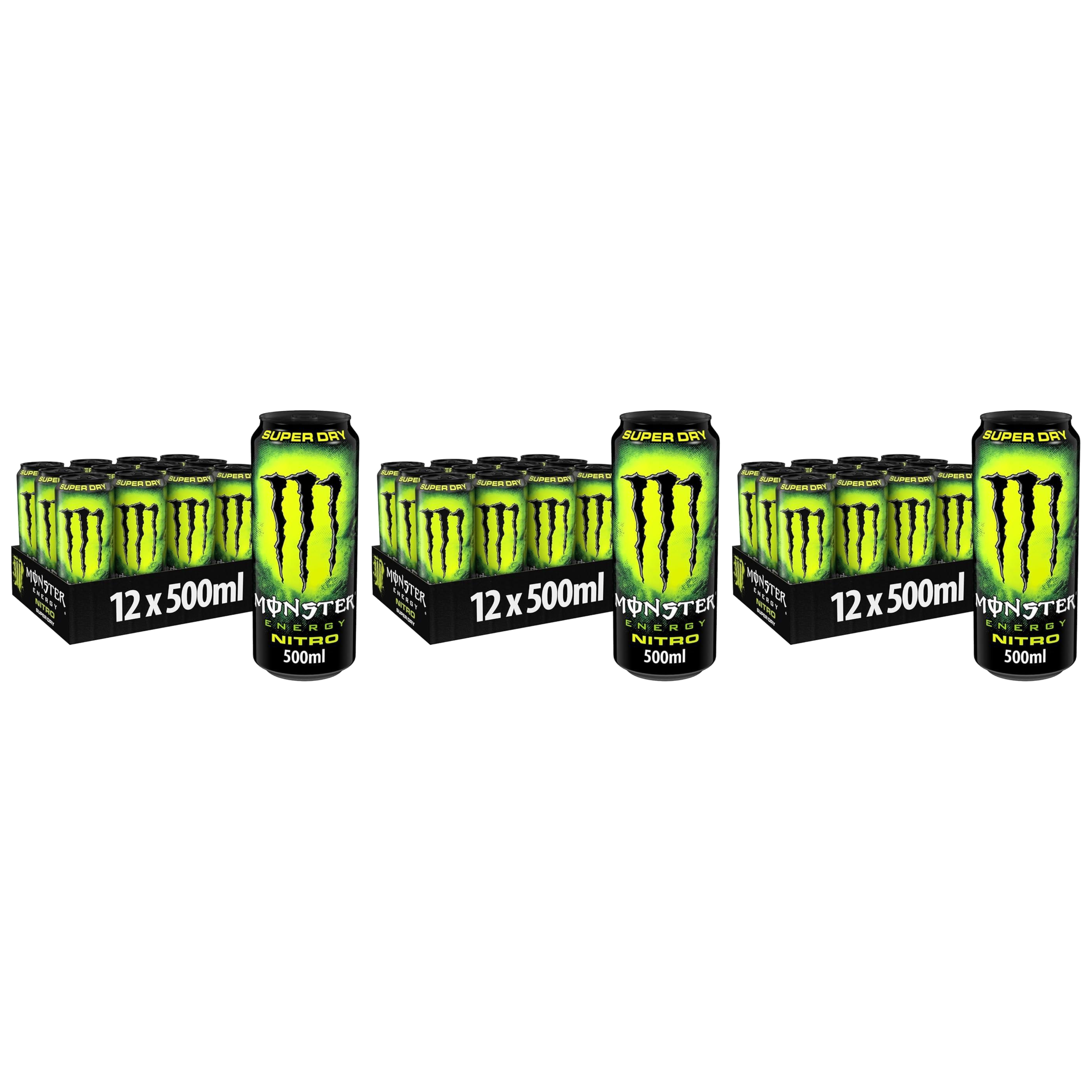 MONSTER - Energy Nitro Super Dry - 3x 500ml x12