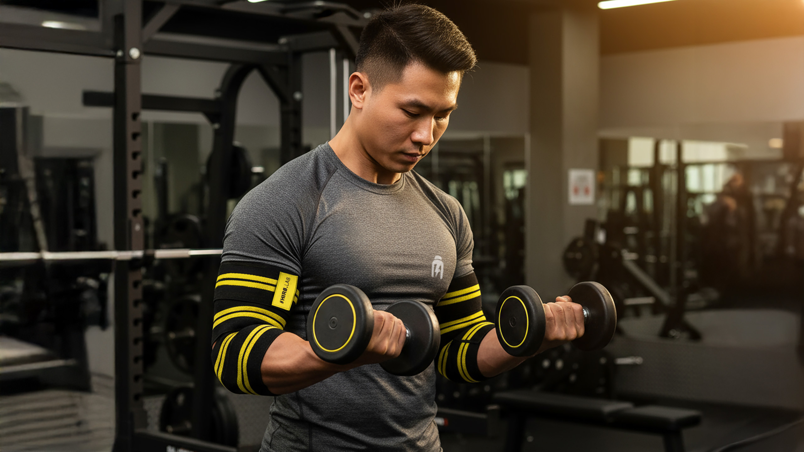 HIRO.LAB Elbow Wraps - Rubber Logo New - 3x Opaski usztywniające na łokcie