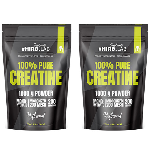HIRO.LAB 100% Pure Creatine - 2x 1000g - Unflavored